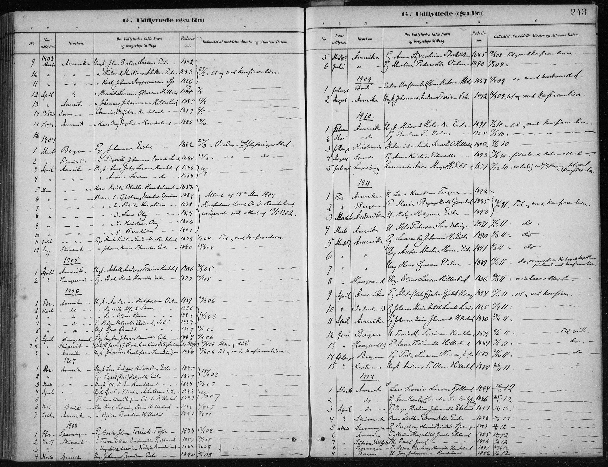 Fjelberg sokneprestembete, SAB/A-75201/H/Haa: Parish register (official) no. C  1, 1879-1918, p. 243