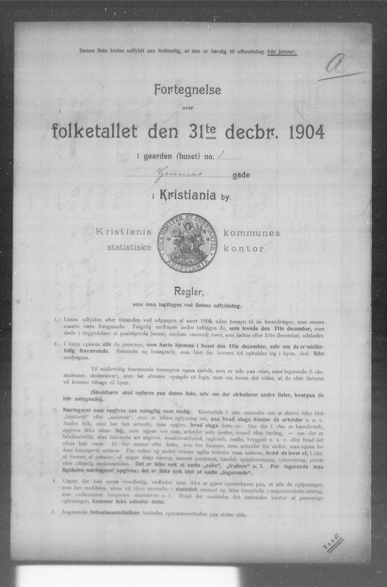 OBA, Municipal Census 1904 for Kristiania, 1904, p. 6192