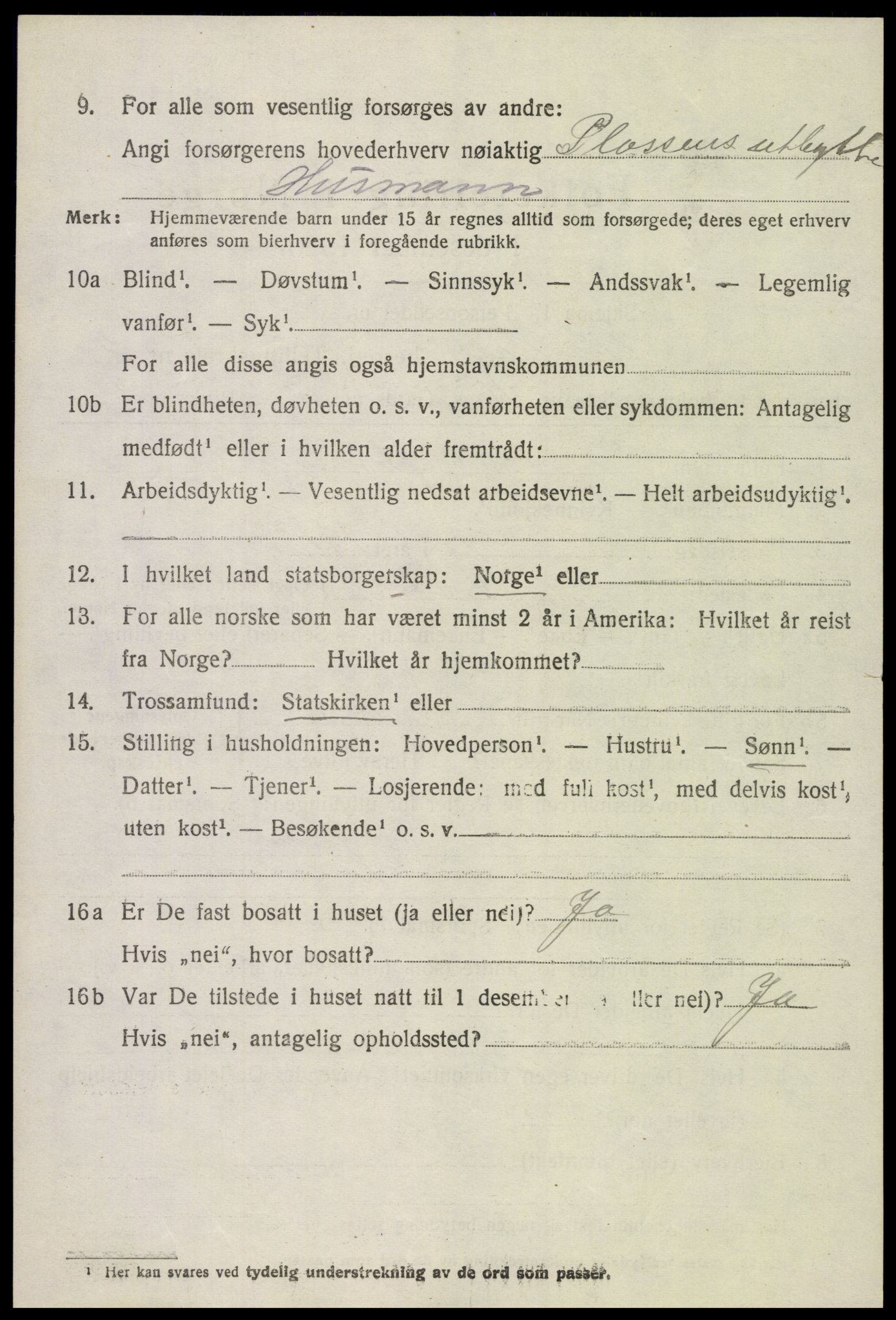 SAH, 1920 census for Vardal, 1920, p. 2652