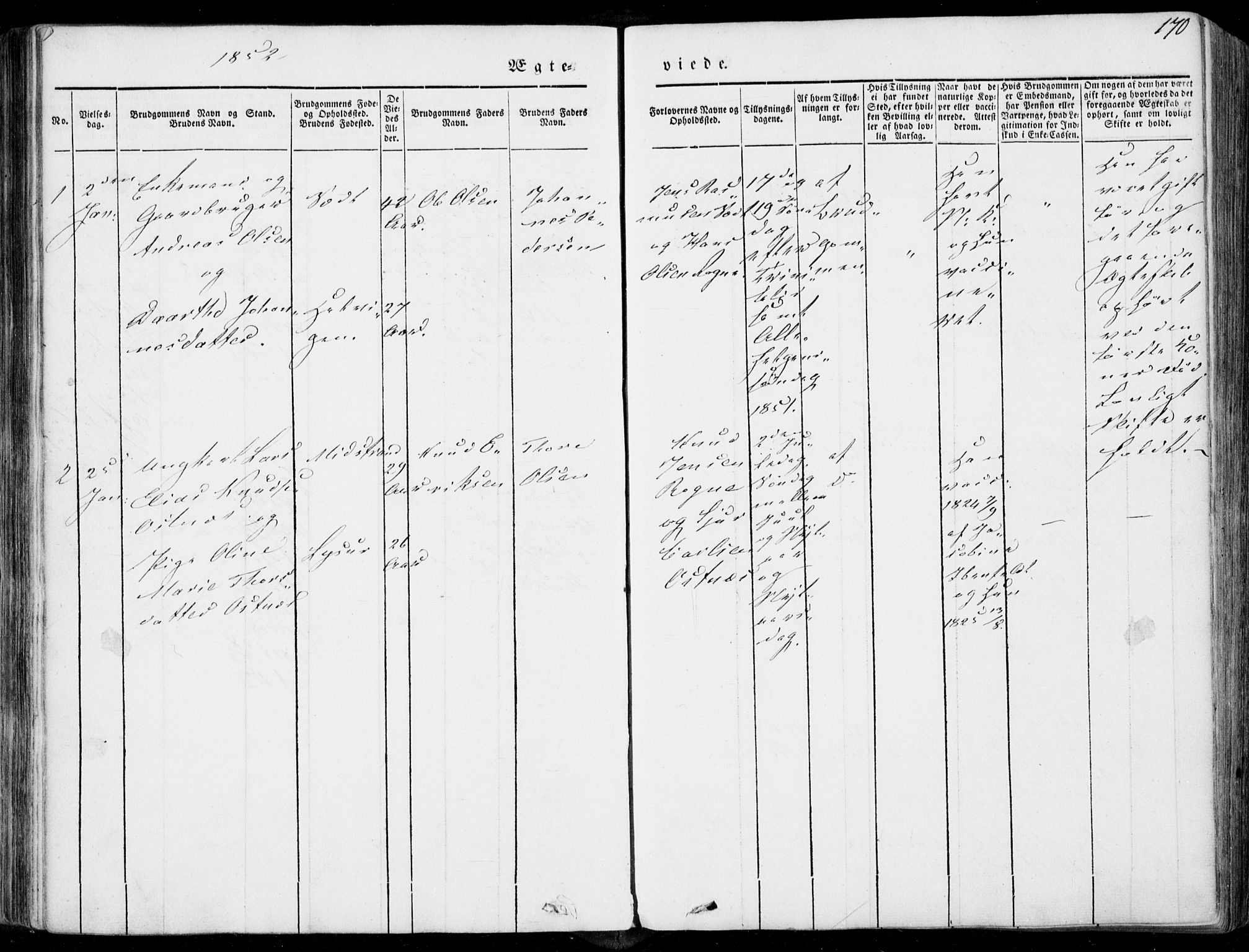 Ministerialprotokoller, klokkerbøker og fødselsregistre - Møre og Romsdal, SAT/A-1454/536/L0497: Parish register (official) no. 536A06, 1845-1865, p. 170