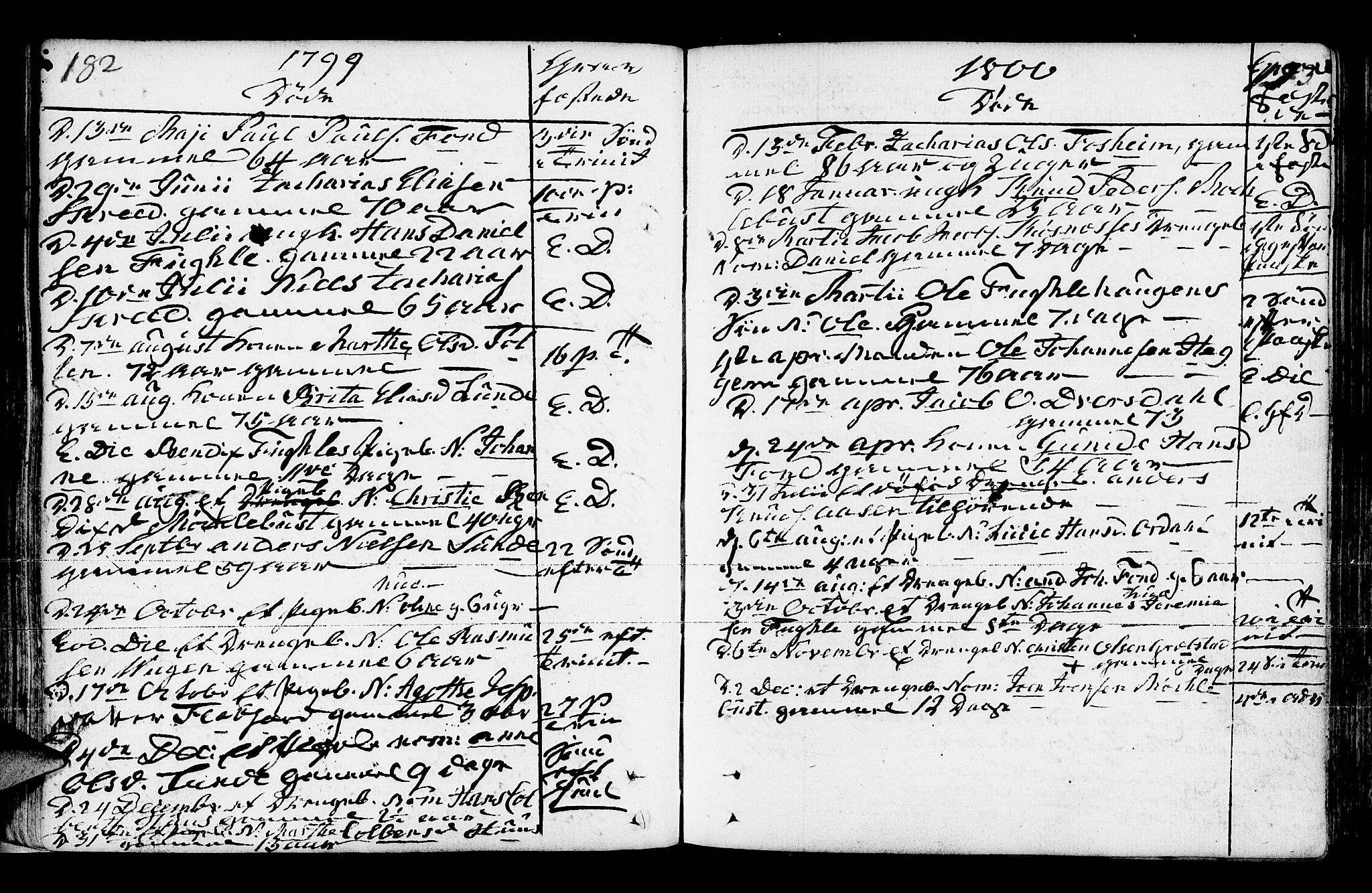 Jølster sokneprestembete, SAB/A-80701/H/Haa/Haaa/L0006: Parish register (official) no. A 6, 1790-1821, p. 182-183