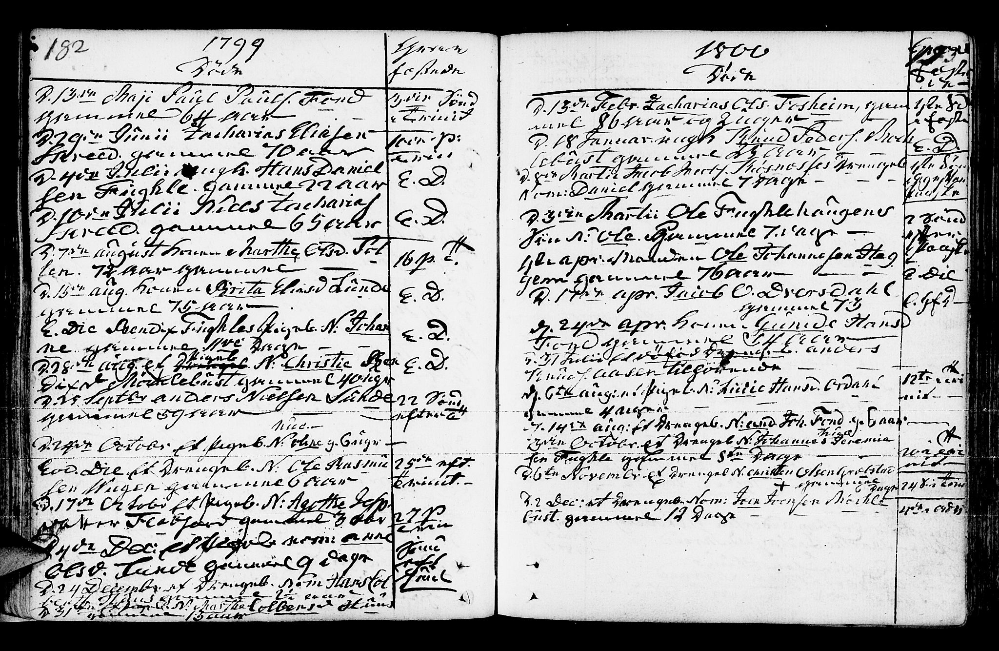 Jølster sokneprestembete, AV/SAB-A-80701/H/Haa/Haaa/L0006: Parish register (official) no. A 6, 1790-1821, p. 182-183