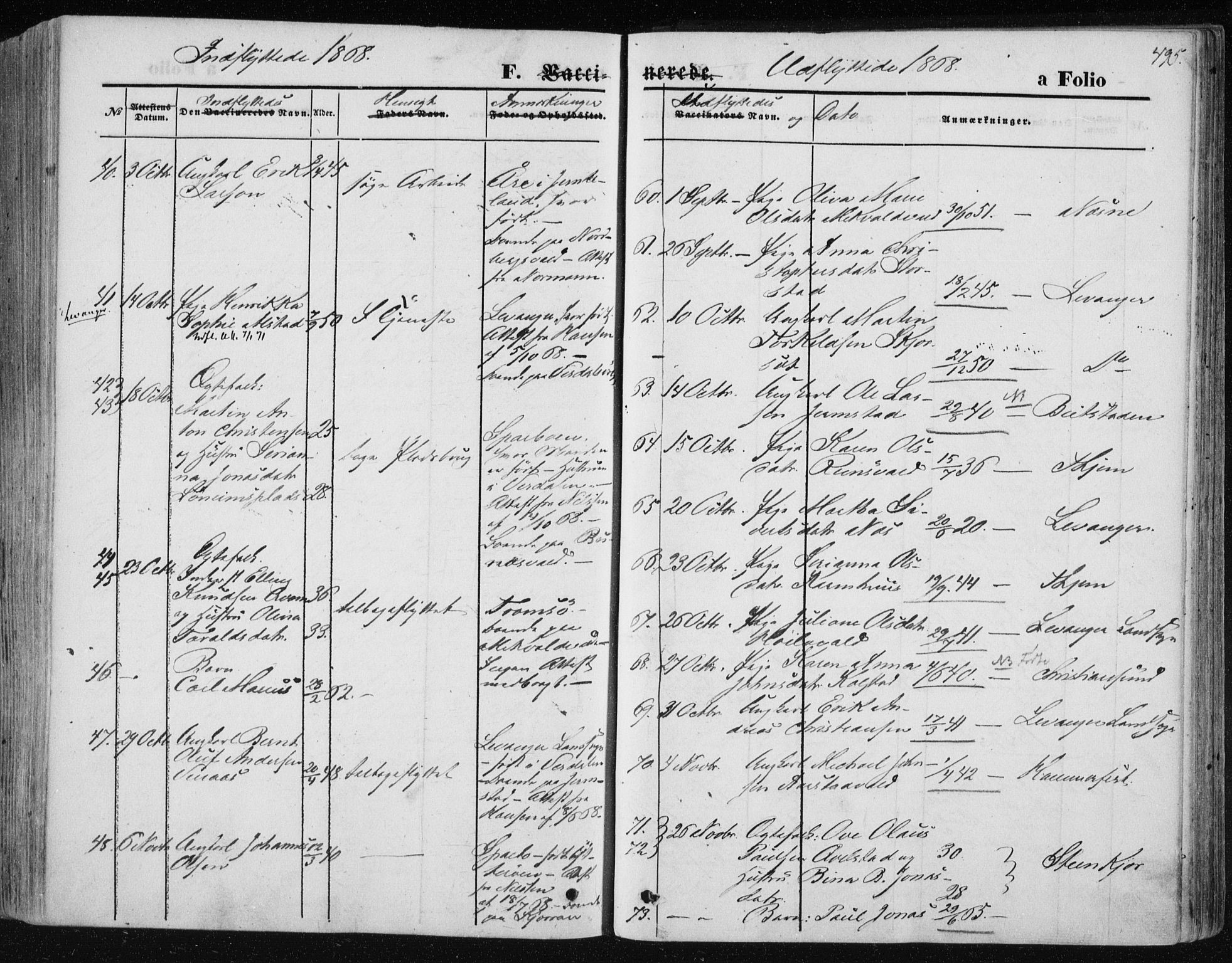 Ministerialprotokoller, klokkerbøker og fødselsregistre - Nord-Trøndelag, SAT/A-1458/723/L0241: Parish register (official) no. 723A10, 1860-1869, p. 495