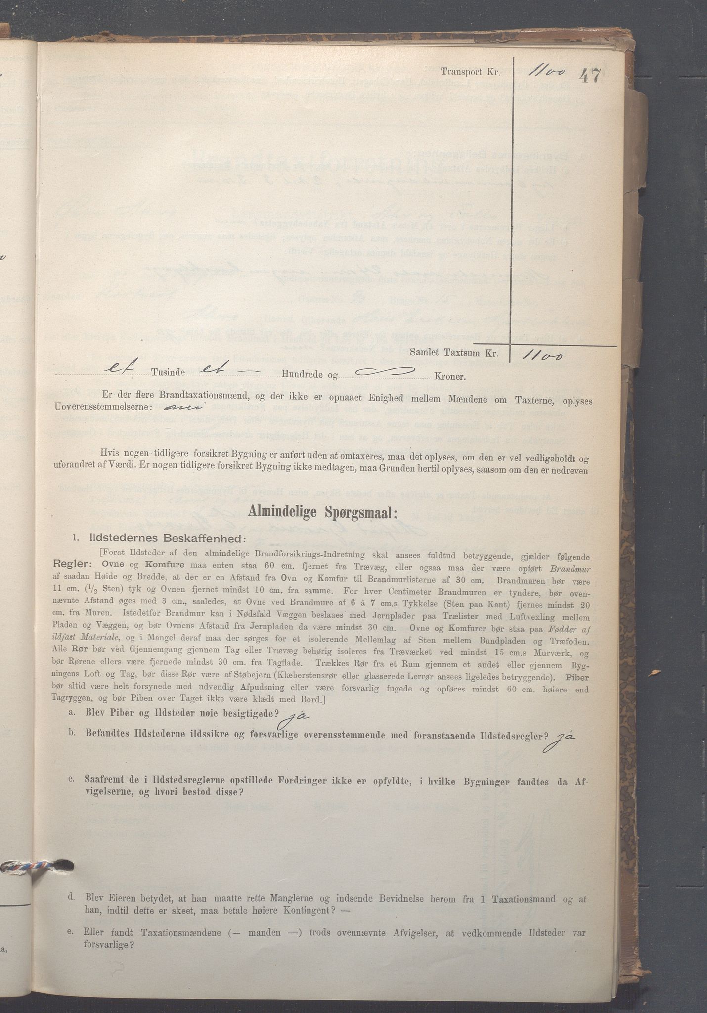 Lensmennene i Aker, OBA/A-10133/F/Fc/L0007: Branntakstprotokoll, 1895-1910, p. 47