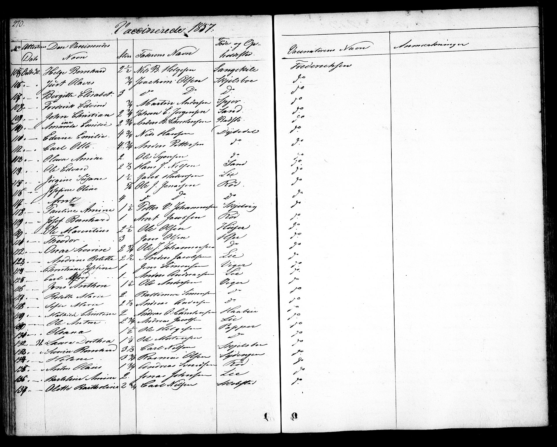 Hvaler prestekontor Kirkebøker, SAO/A-2001/F/Fa/L0006: Parish register (official) no. I 6, 1846-1863, p. 270