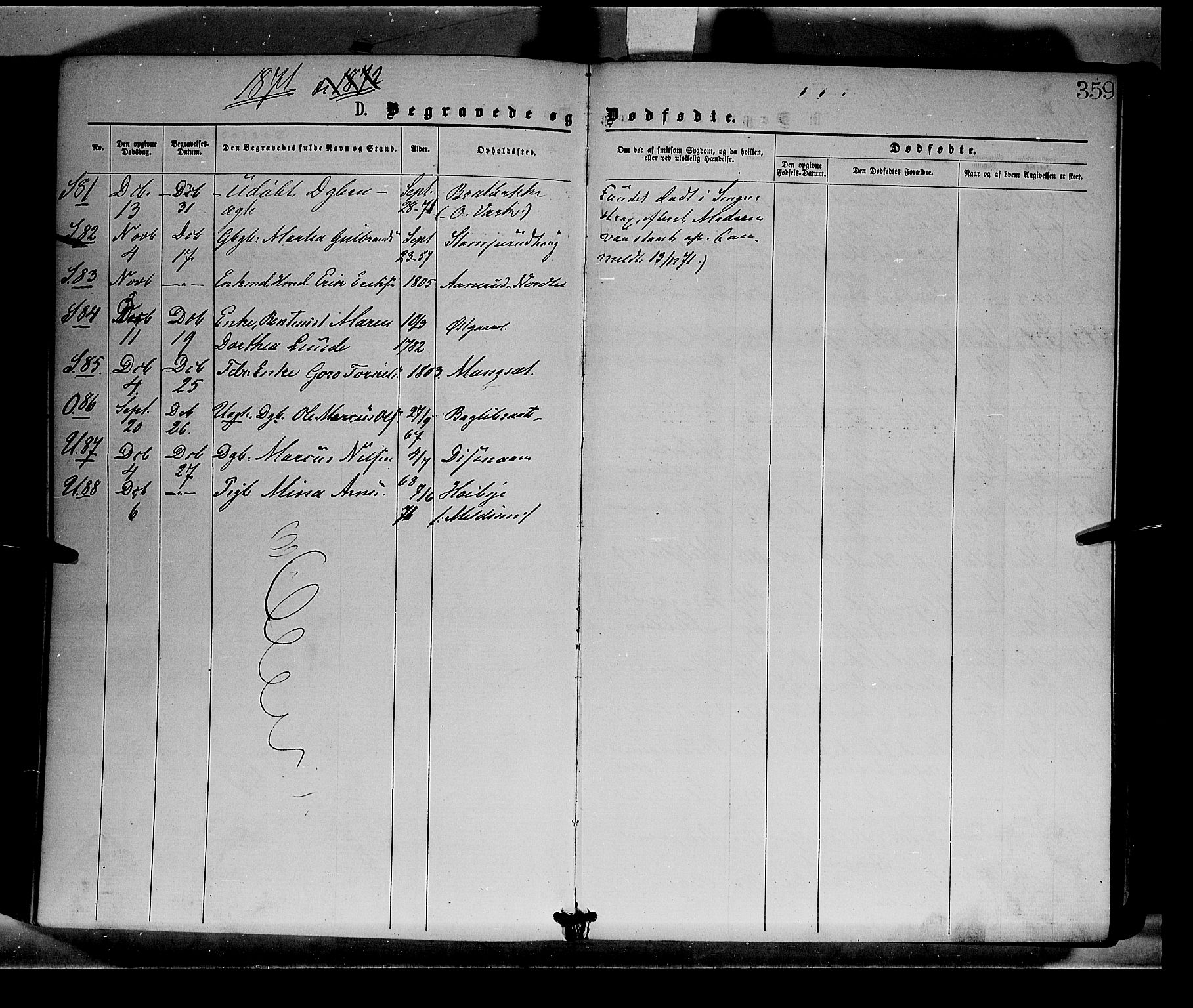 Sør-Odal prestekontor, SAH/PREST-030/H/Ha/Haa/L0004: Parish register (official) no. 4, 1870-1875, p. 359