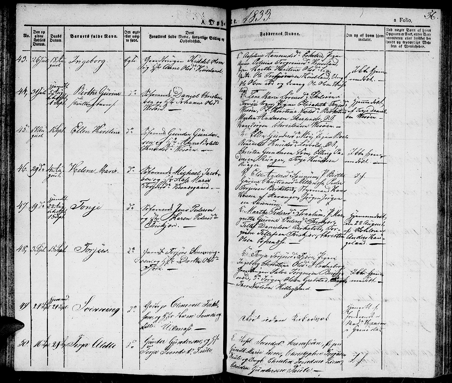 Fjære sokneprestkontor, AV/SAK-1111-0011/F/Fa/L0002: Parish register (official) no. A 2, 1827-1839, p. 56