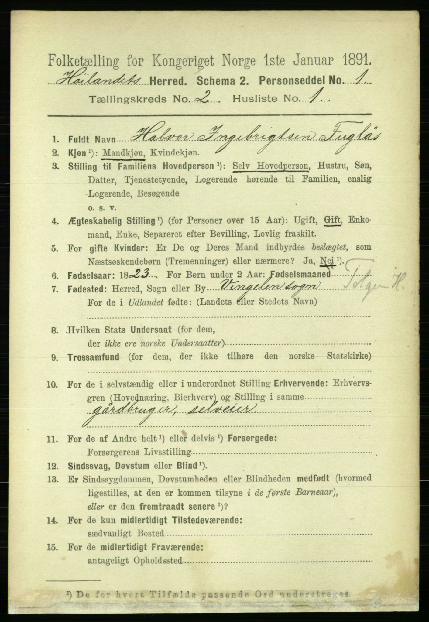 RA, 1891 census for 1651 Hølonda, 1891, p. 826