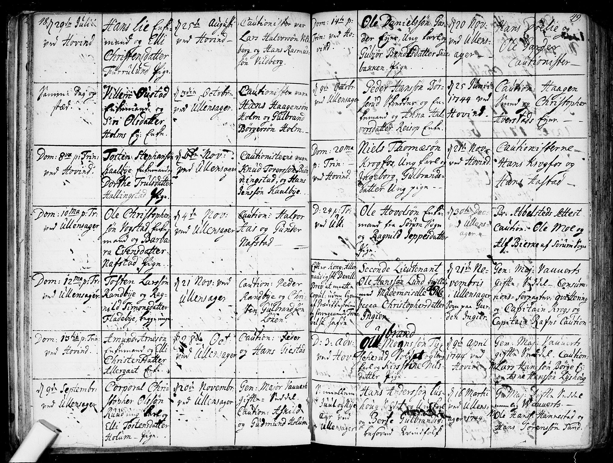 Ullensaker prestekontor Kirkebøker, SAO/A-10236a/F/Fa/L0010: Parish register (official) no. I 10, 1733-1776, p. 48-49