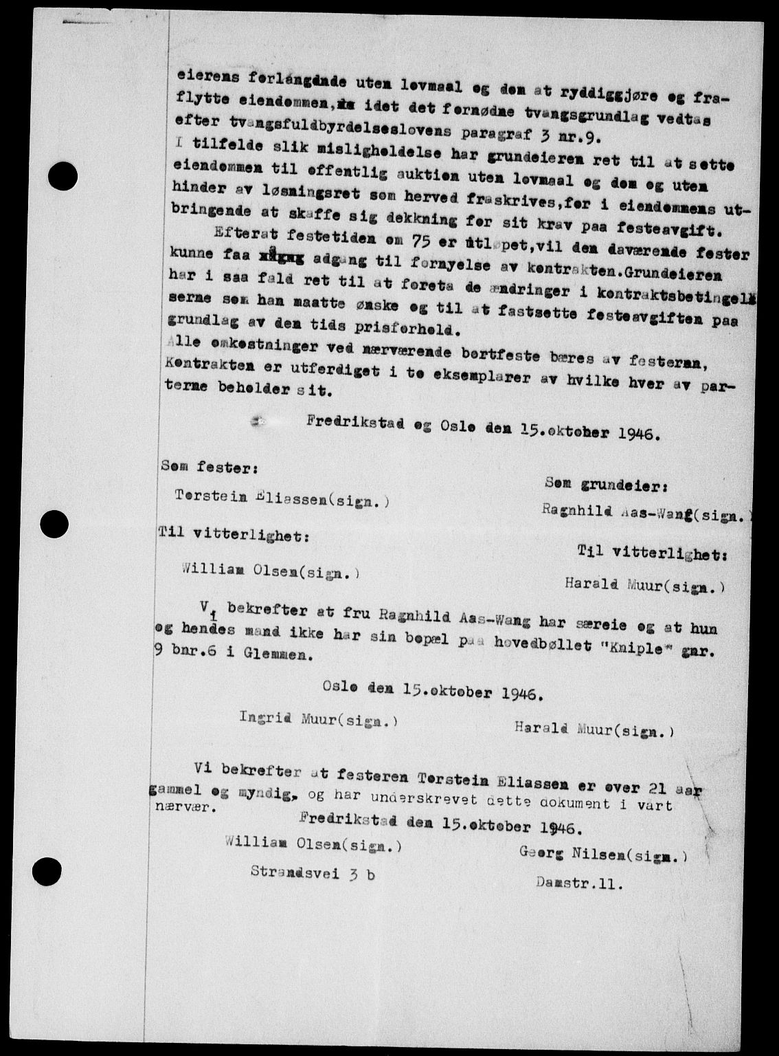 Onsøy sorenskriveri, SAO/A-10474/G/Ga/Gab/L0018: Mortgage book no. II A-18, 1946-1947, Diary no: : 328/1947