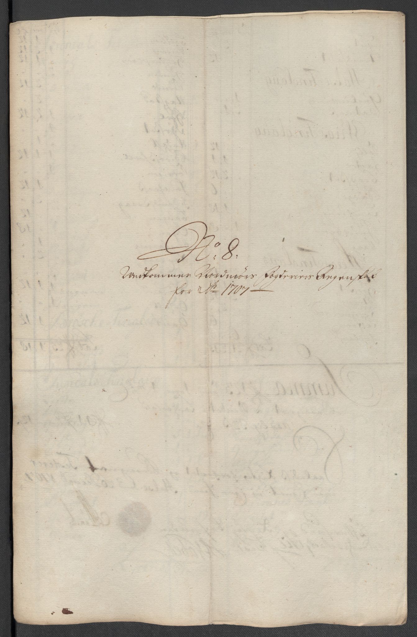 Rentekammeret inntil 1814, Reviderte regnskaper, Fogderegnskap, AV/RA-EA-4092/R56/L3742: Fogderegnskap Nordmøre, 1706-1707, p. 261