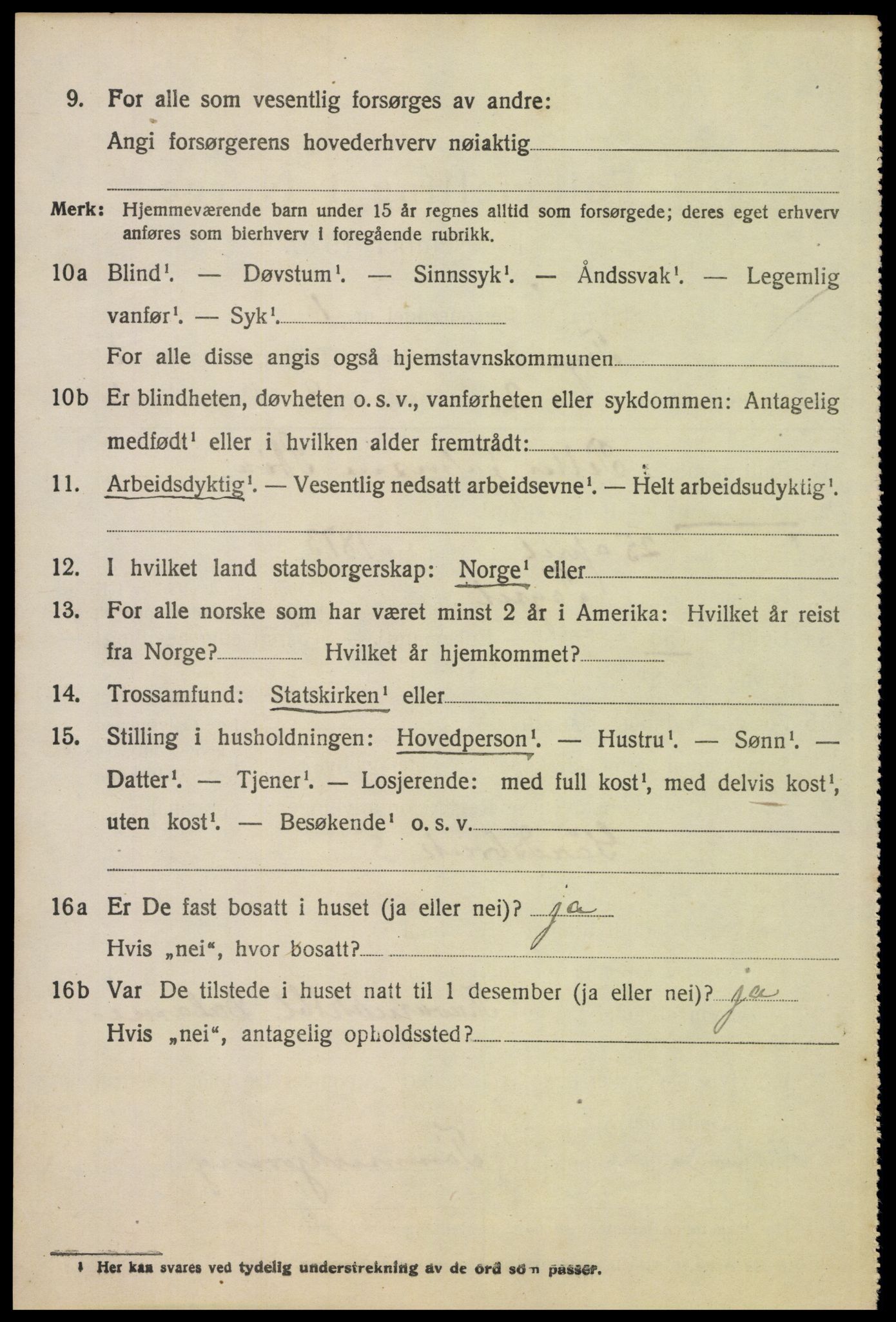 SAH, 1920 census for Trysil, 1920, p. 4324