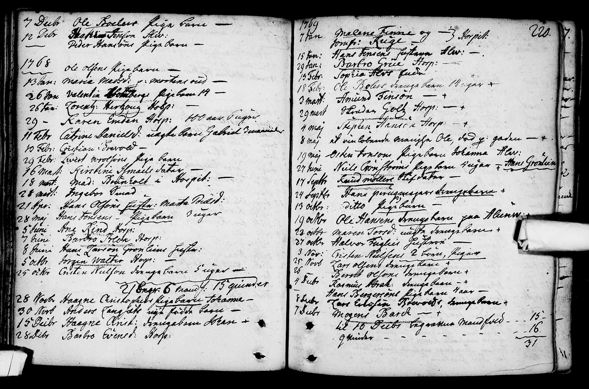 Gamlebyen prestekontor Kirkebøker, AV/SAO-A-10884/F/Fa/L0001: Parish register (official) no. 1, 1734-1818, p. 220
