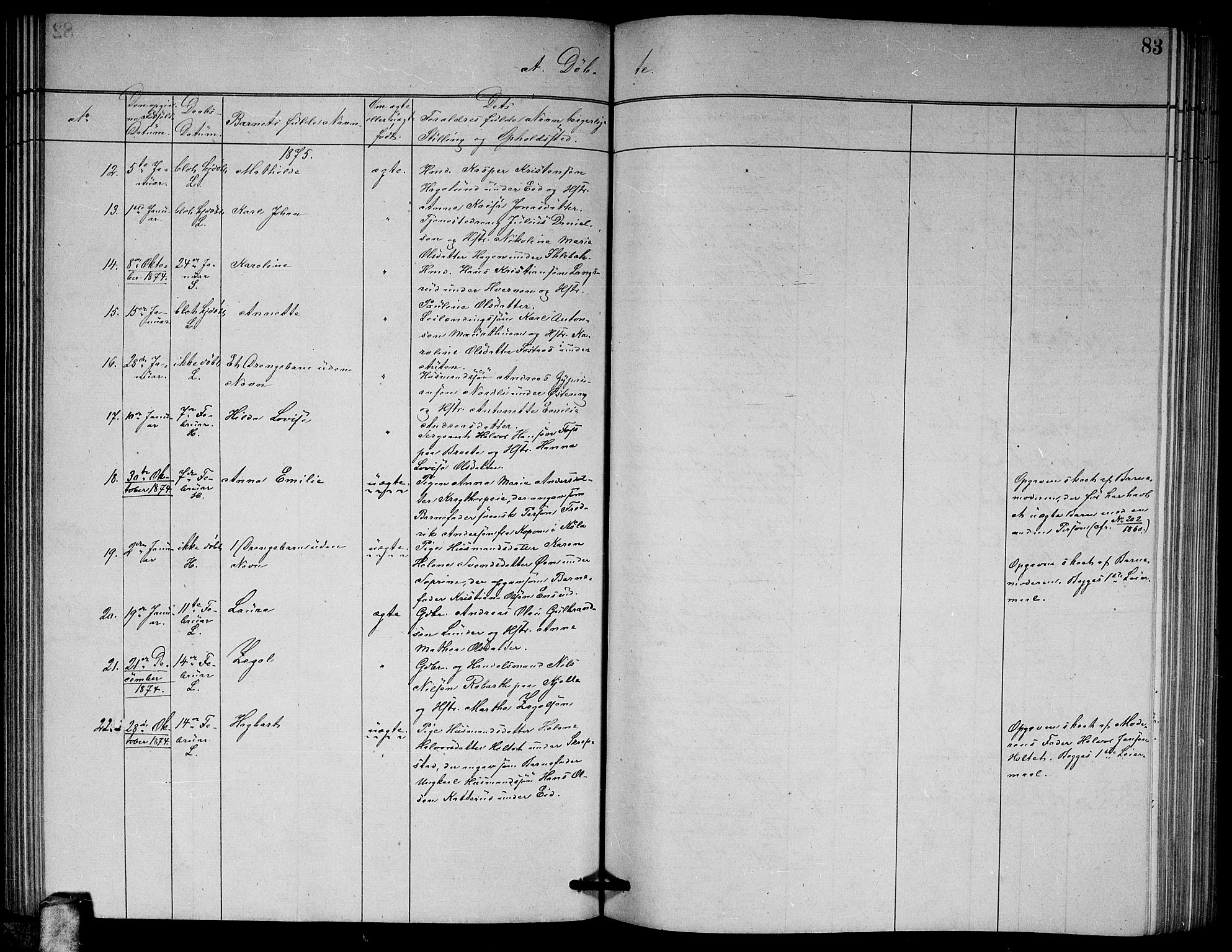 Høland prestekontor Kirkebøker, AV/SAO-A-10346a/G/Ga/L0006: Parish register (copy) no. I 6, 1869-1879, p. 83