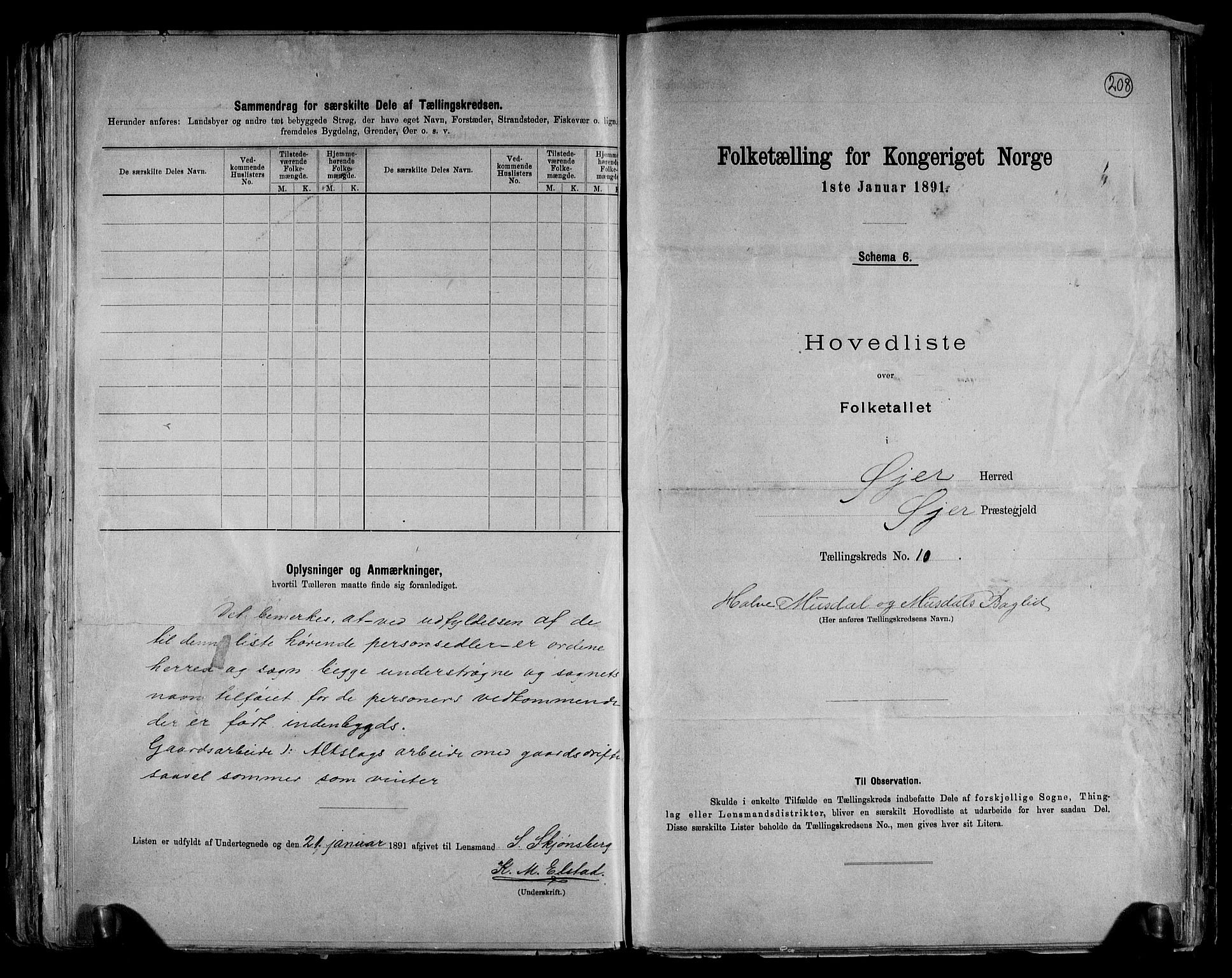 RA, 1891 census for 0521 Øyer, 1891, p. 22