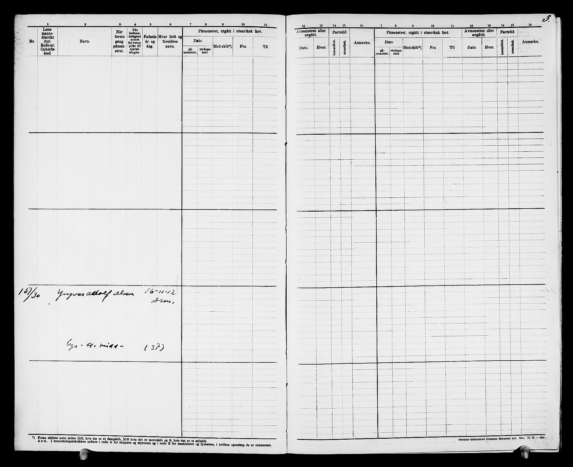 Drammen innrulleringsdistrikt, SAKO/A-781/F/Fd/L0006: Midlertidige patenter, 1930-1947, p. 4