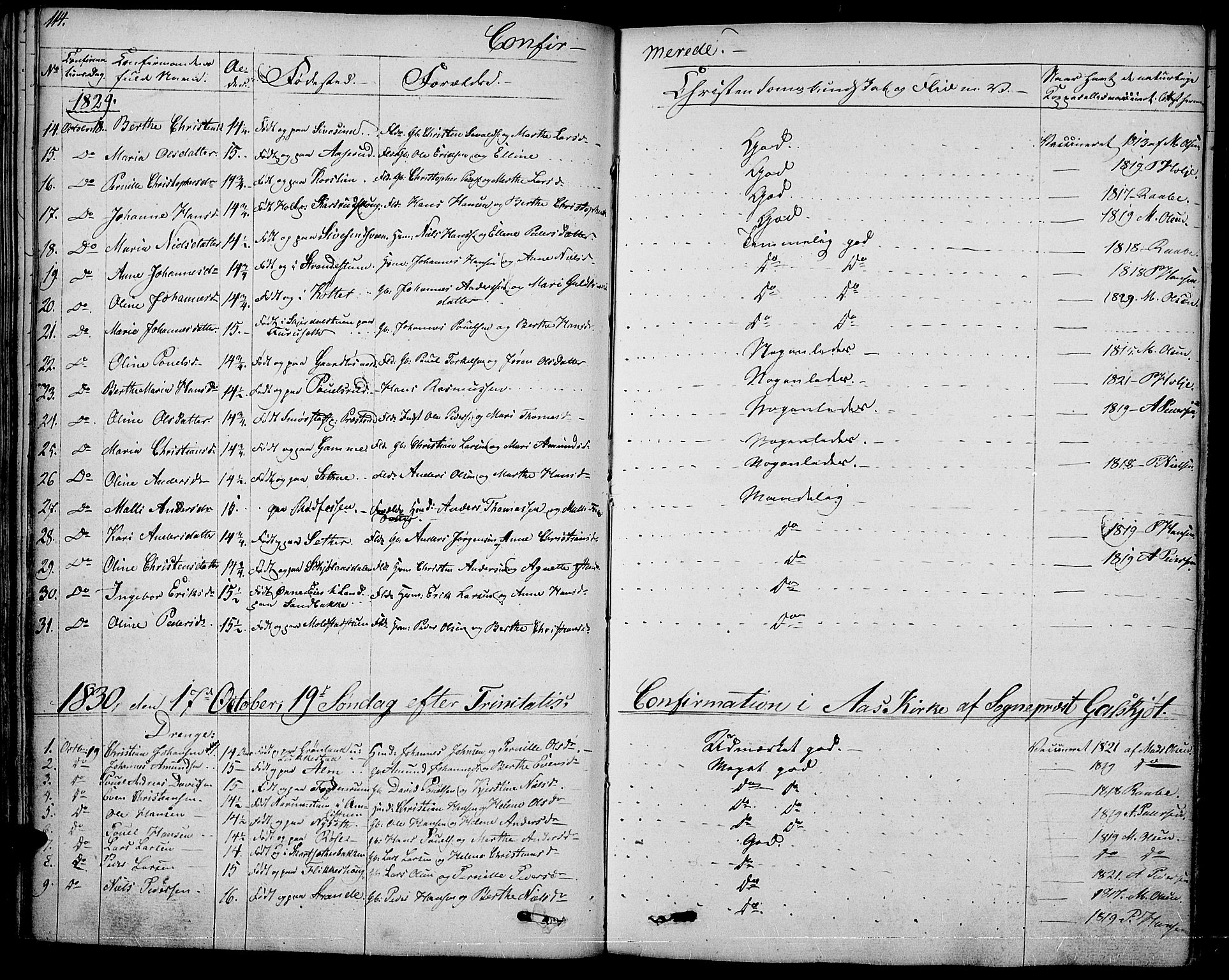 Vestre Toten prestekontor, SAH/PREST-108/H/Ha/Haa/L0002: Parish register (official) no. 2, 1825-1837, p. 114