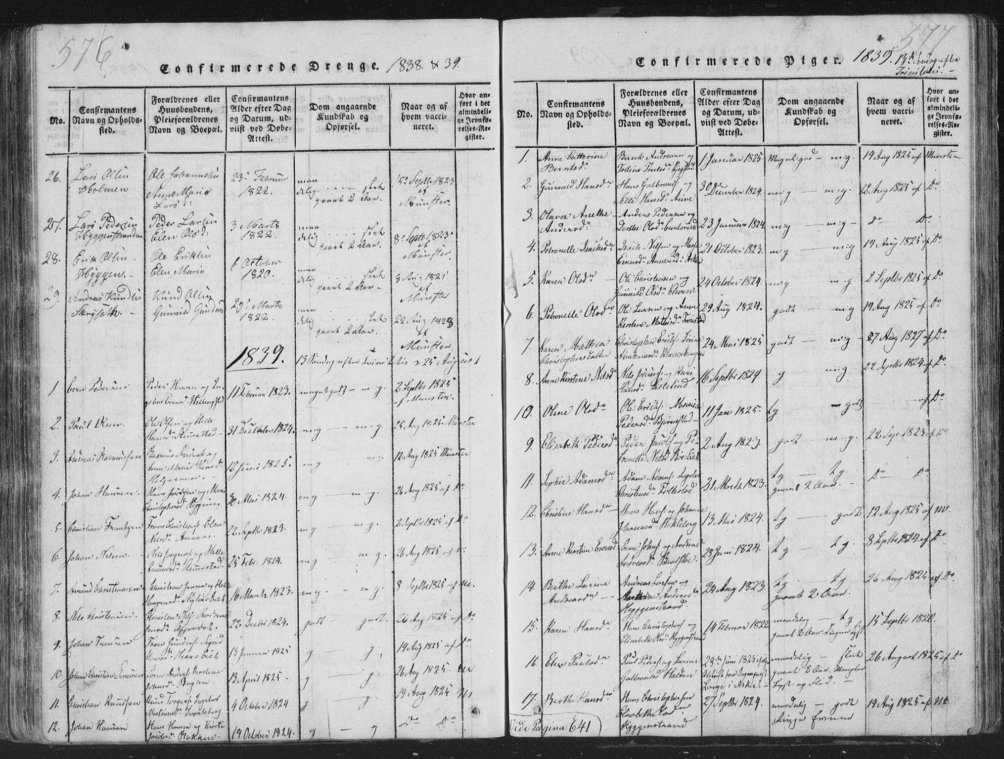 Røyken kirkebøker, SAKO/A-241/G/Ga/L0003: Parish register (copy) no. 3, 1814-1856, p. 576-577