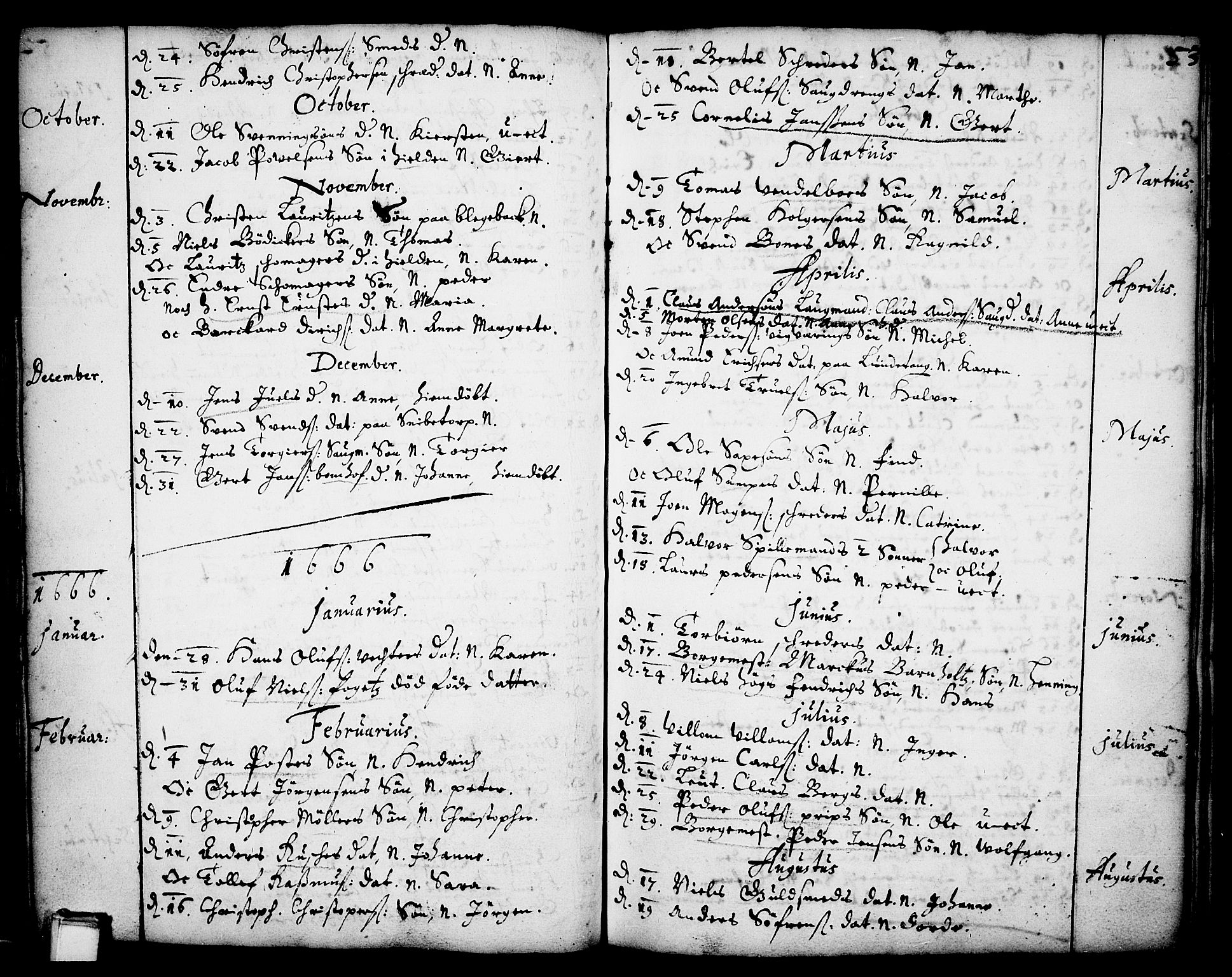 Skien kirkebøker, SAKO/A-302/F/Fa/L0001: Parish register (official) no. 1, 1659-1679, p. 53