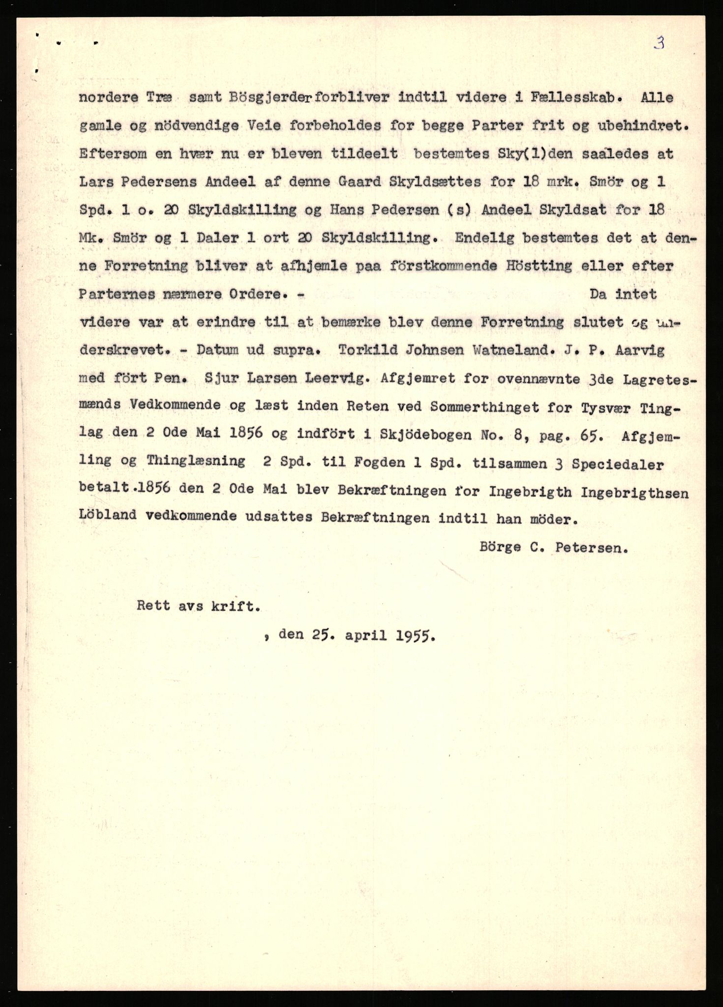 Statsarkivet i Stavanger, AV/SAST-A-101971/03/Y/Yj/L0065: Avskrifter sortert etter gårdsnavn: Odland i Varhaug - Osnes, 1750-1930, p. 25