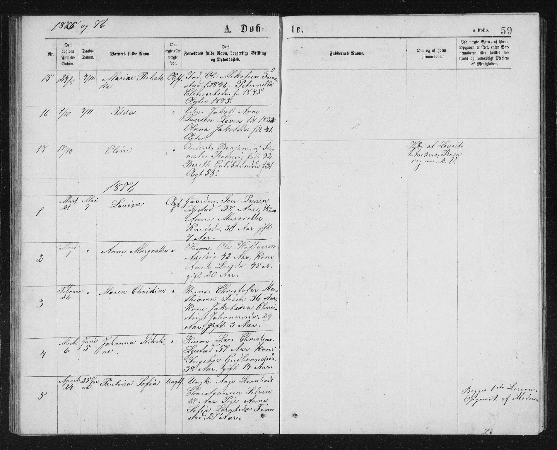 Ministerialprotokoller, klokkerbøker og fødselsregistre - Sør-Trøndelag, AV/SAT-A-1456/662/L0756: Parish register (copy) no. 662C01, 1869-1891, p. 59