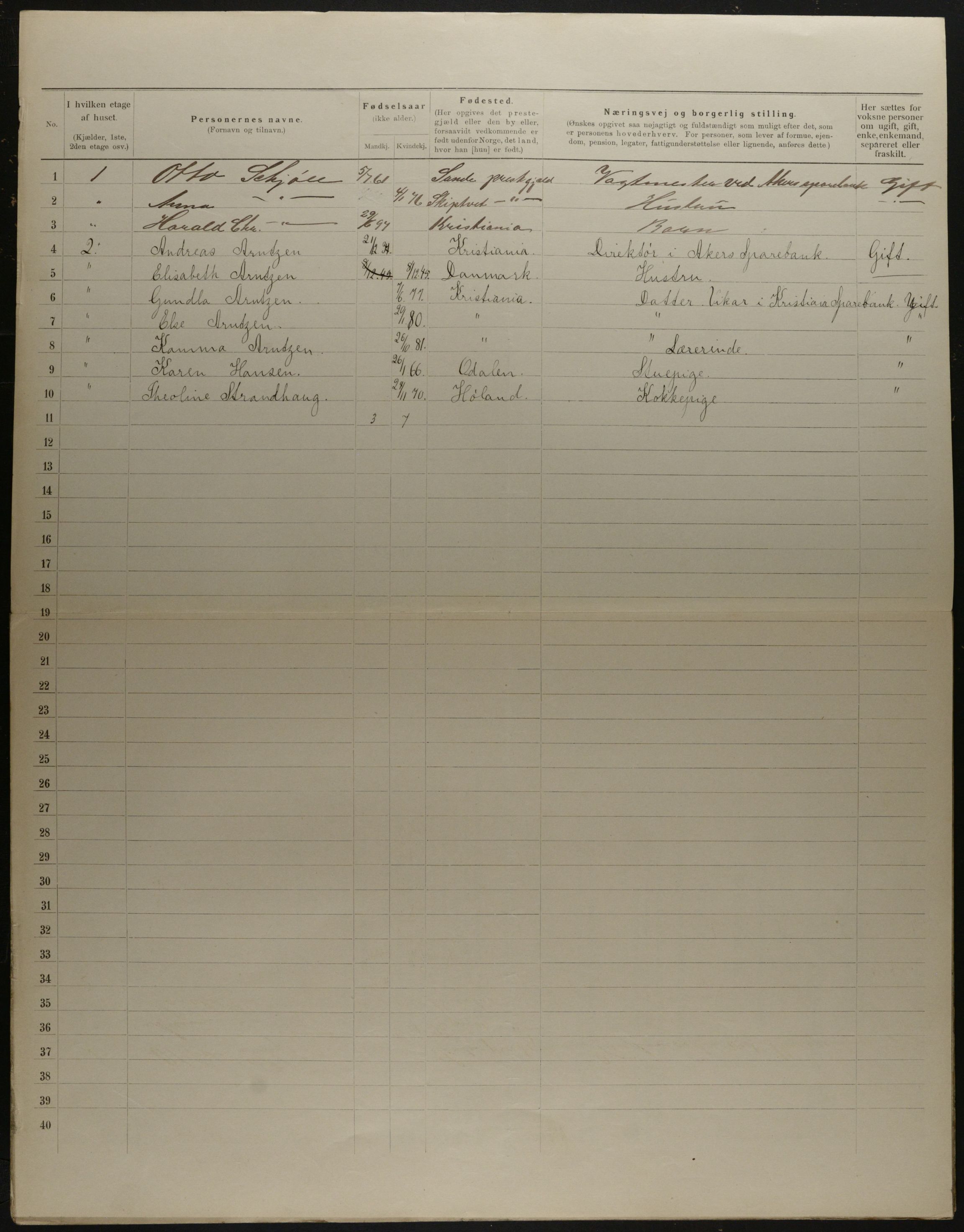 OBA, Municipal Census 1901 for Kristiania, 1901, p. 17809