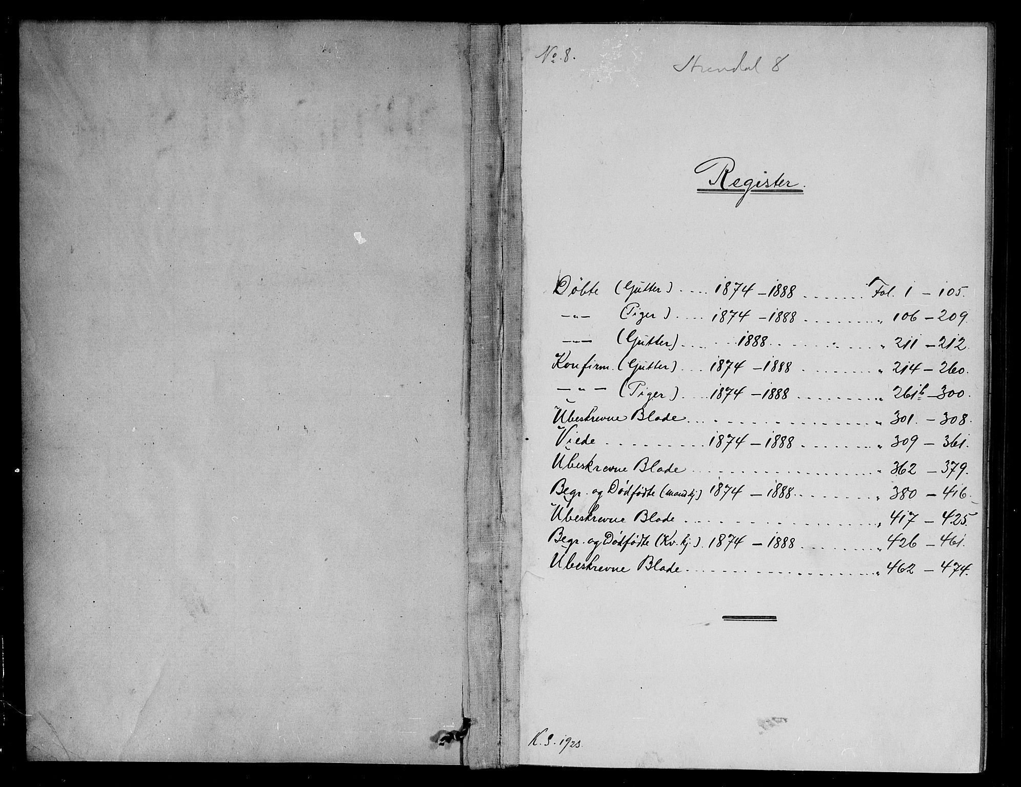 Arendal sokneprestkontor, Trefoldighet, SAK/1111-0040/F/Fb/L0005: Parish register (copy) no. B 5, 1874-1888