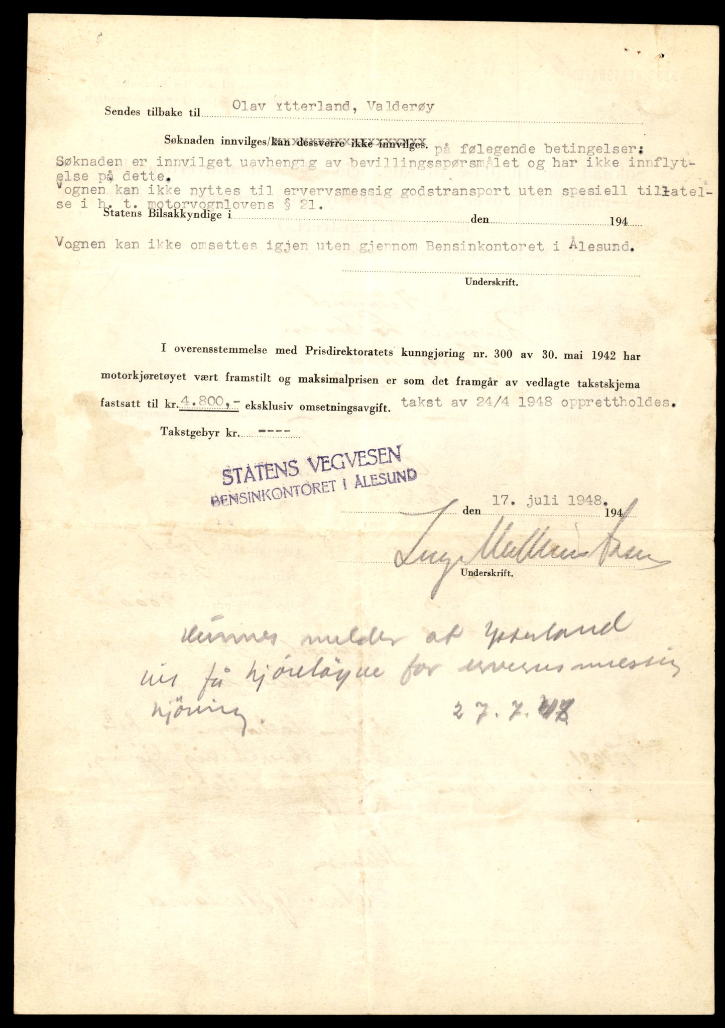 Møre og Romsdal vegkontor - Ålesund trafikkstasjon, AV/SAT-A-4099/F/Fe/L0033: Registreringskort for kjøretøy T 12151 - T 12474, 1927-1998, p. 806