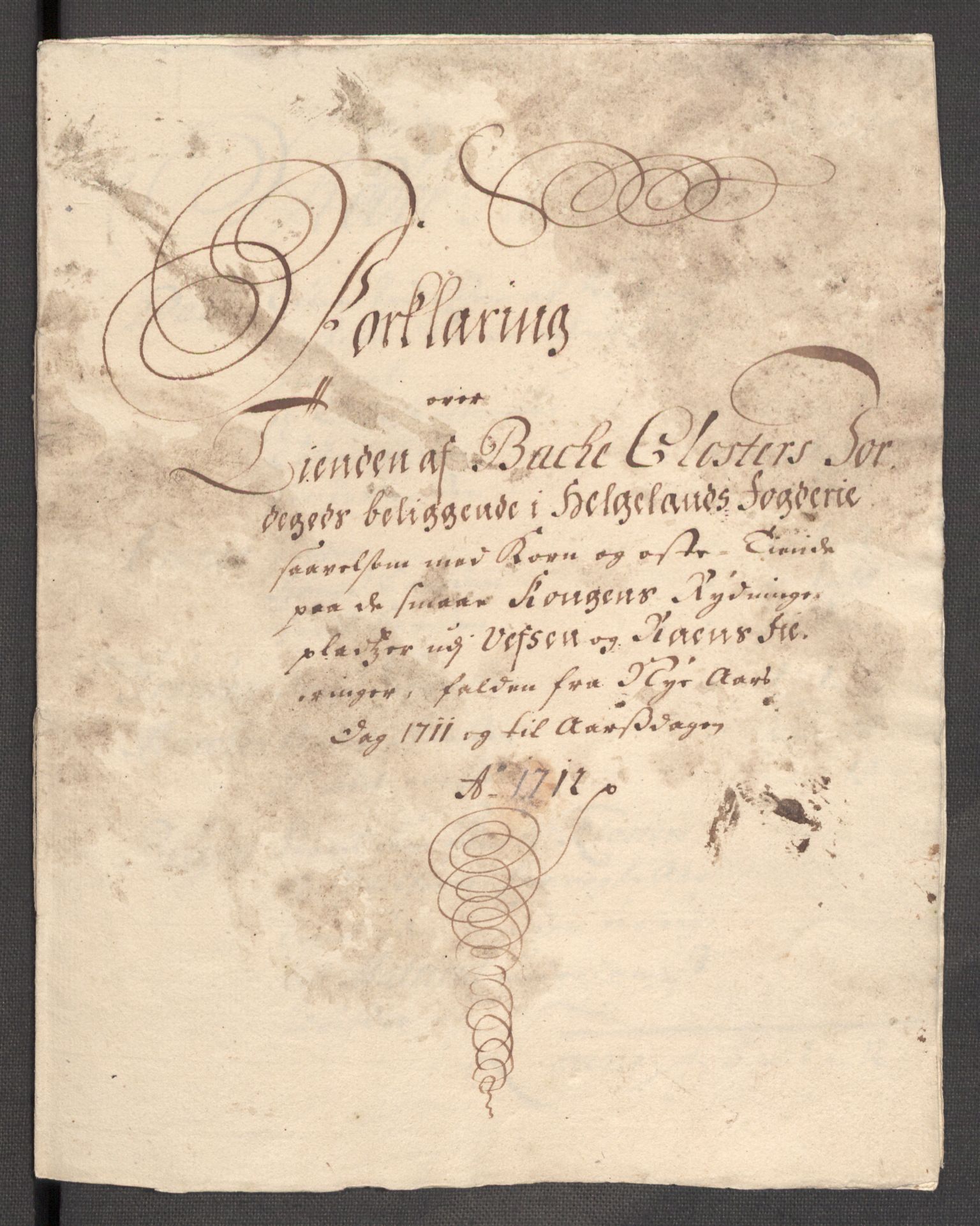 Rentekammeret inntil 1814, Reviderte regnskaper, Fogderegnskap, AV/RA-EA-4092/R65/L4511: Fogderegnskap Helgeland, 1710-1711, p. 245