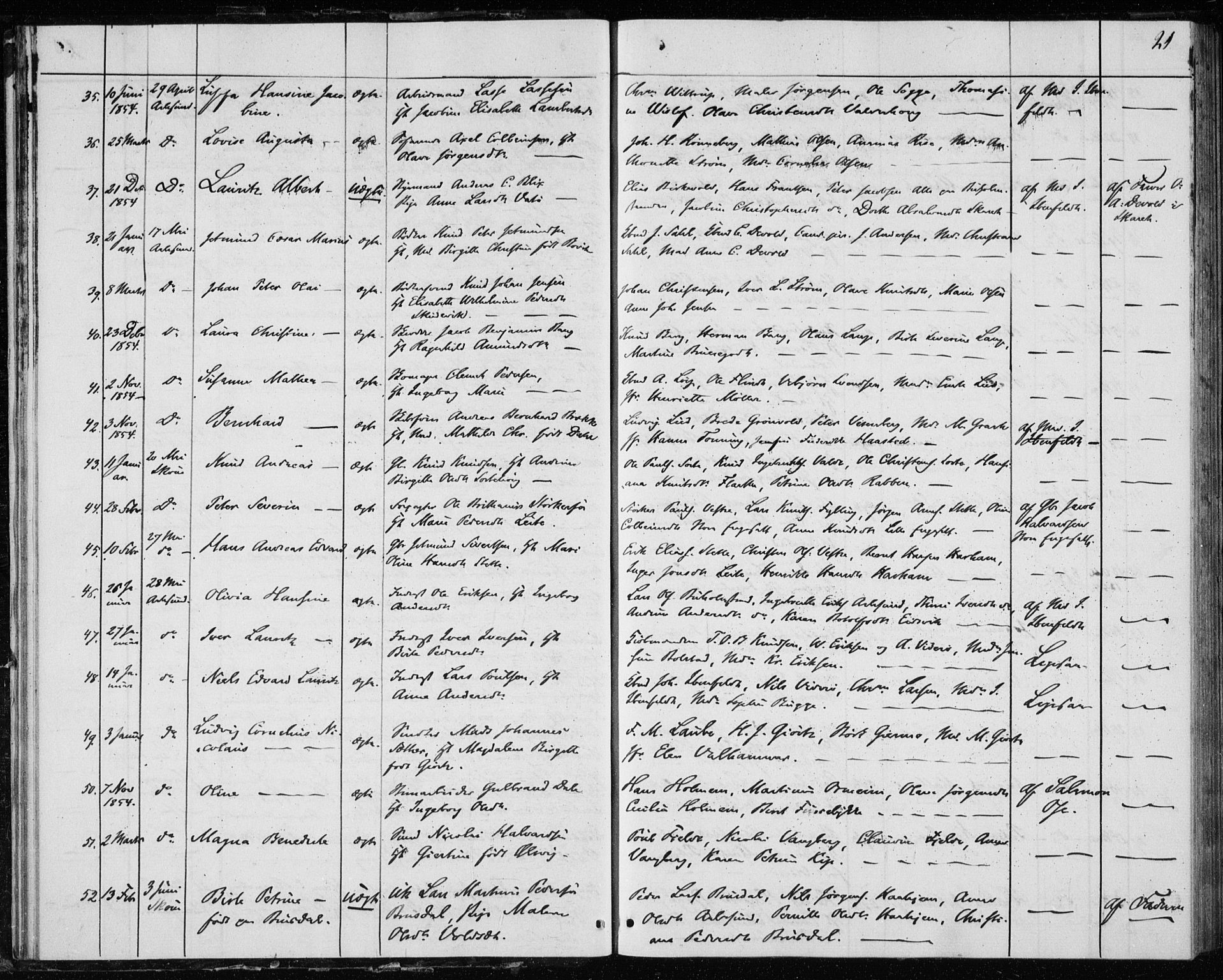 Ministerialprotokoller, klokkerbøker og fødselsregistre - Møre og Romsdal, AV/SAT-A-1454/528/L0416: Curate's parish register no. 528B04, 1853-1857, p. 21