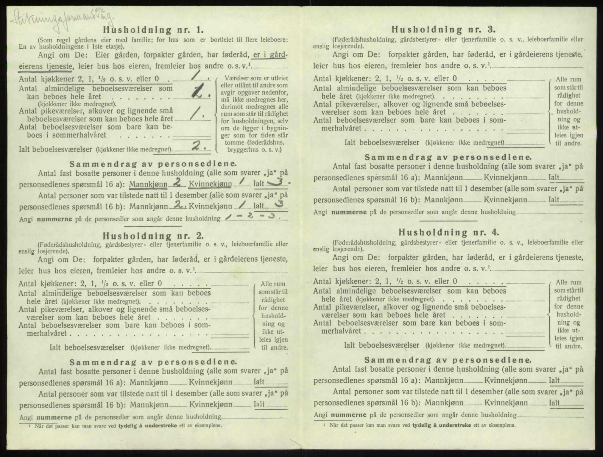 SAB, 1920 census for Kyrkjebø, 1920, p. 523