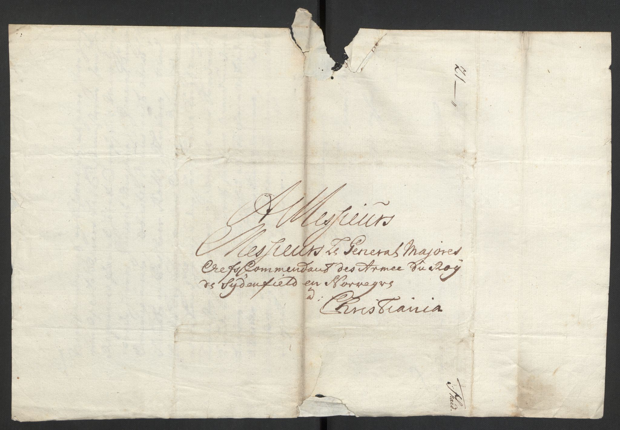 Kommanderende general (KG I) med Det norske krigsdirektorium, AV/RA-EA-5419/D/L0153: Fredriksten festning: Brev, inventarfortegnelser og regnskapsekstrakter, 1724-1729, p. 252