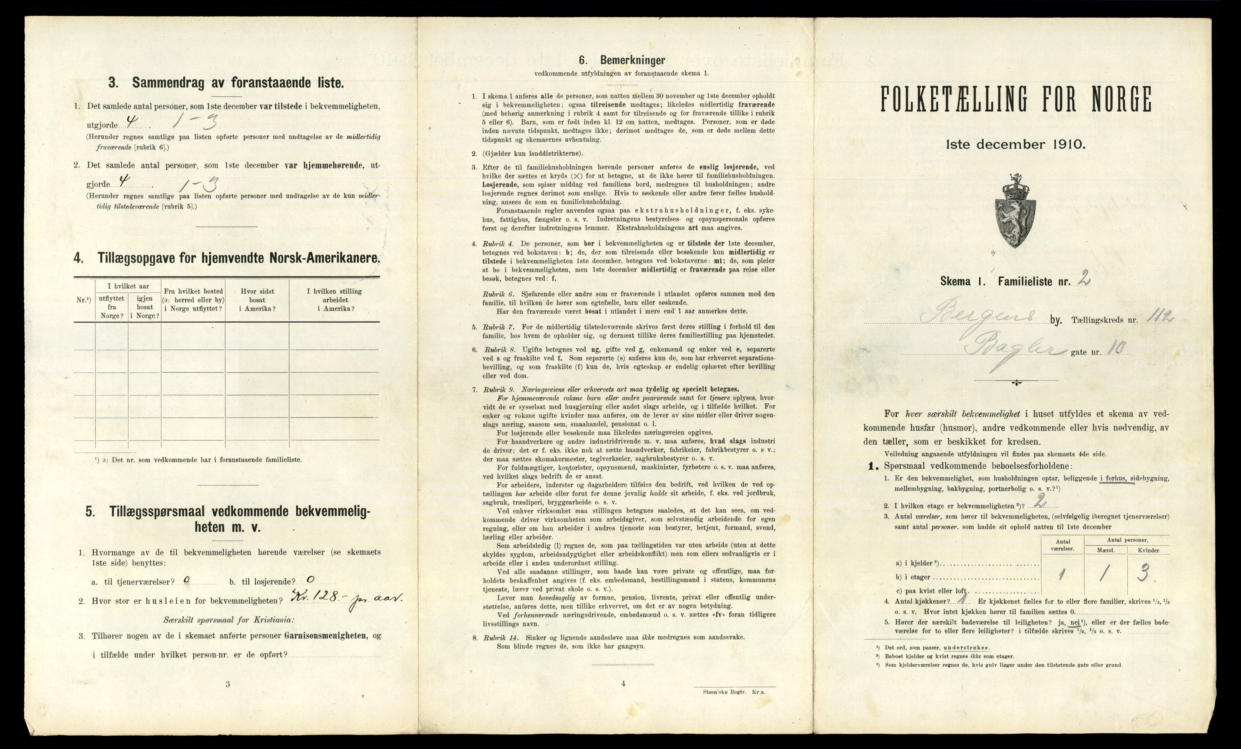 RA, 1910 census for Bergen, 1910, p. 39265