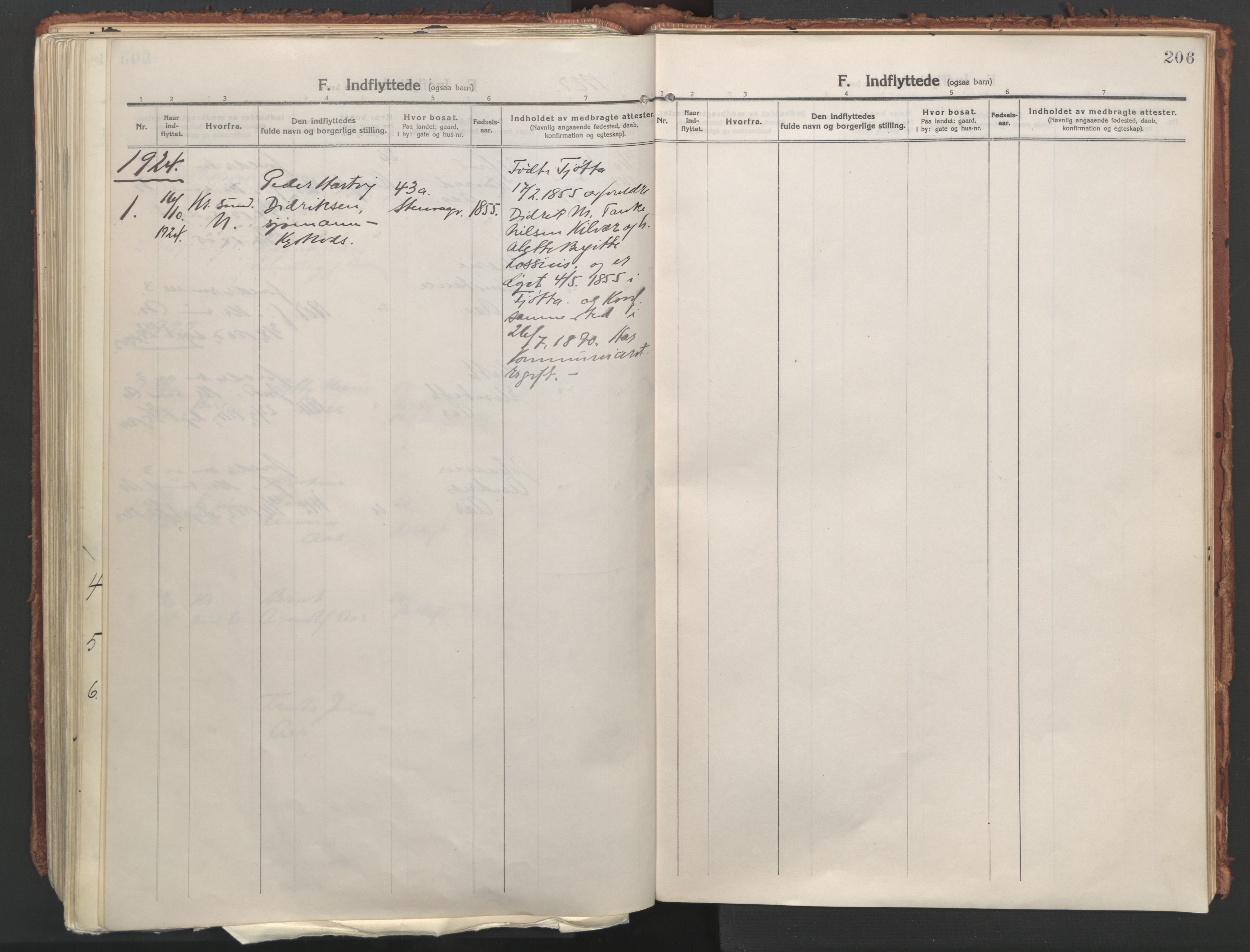 Ministerialprotokoller, klokkerbøker og fødselsregistre - Møre og Romsdal, AV/SAT-A-1454/529/L0462: Parish register (official) no. 529A12, 1917-1924, p. 206