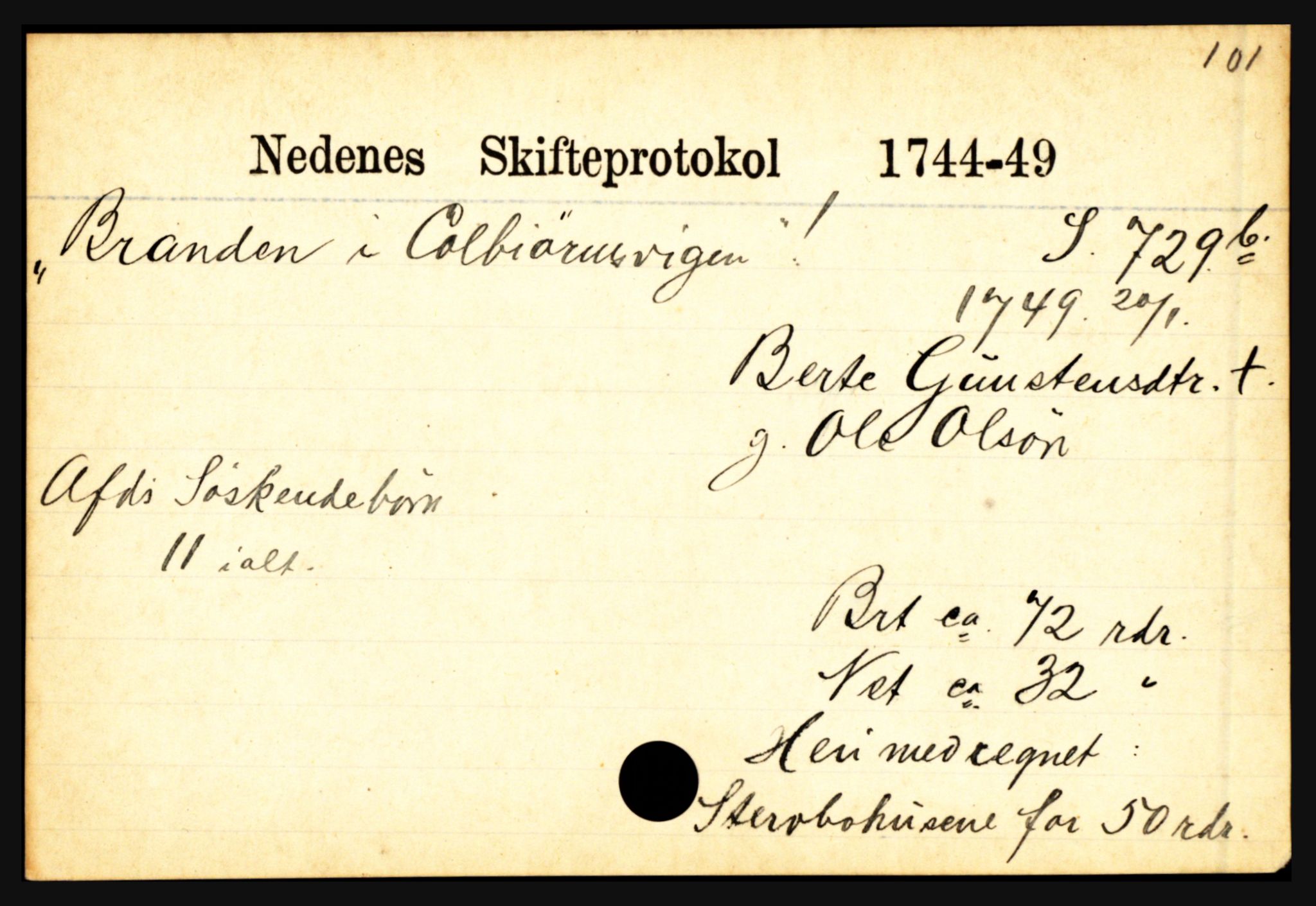 Nedenes sorenskriveri før 1824, AV/SAK-1221-0007/H, p. 3523