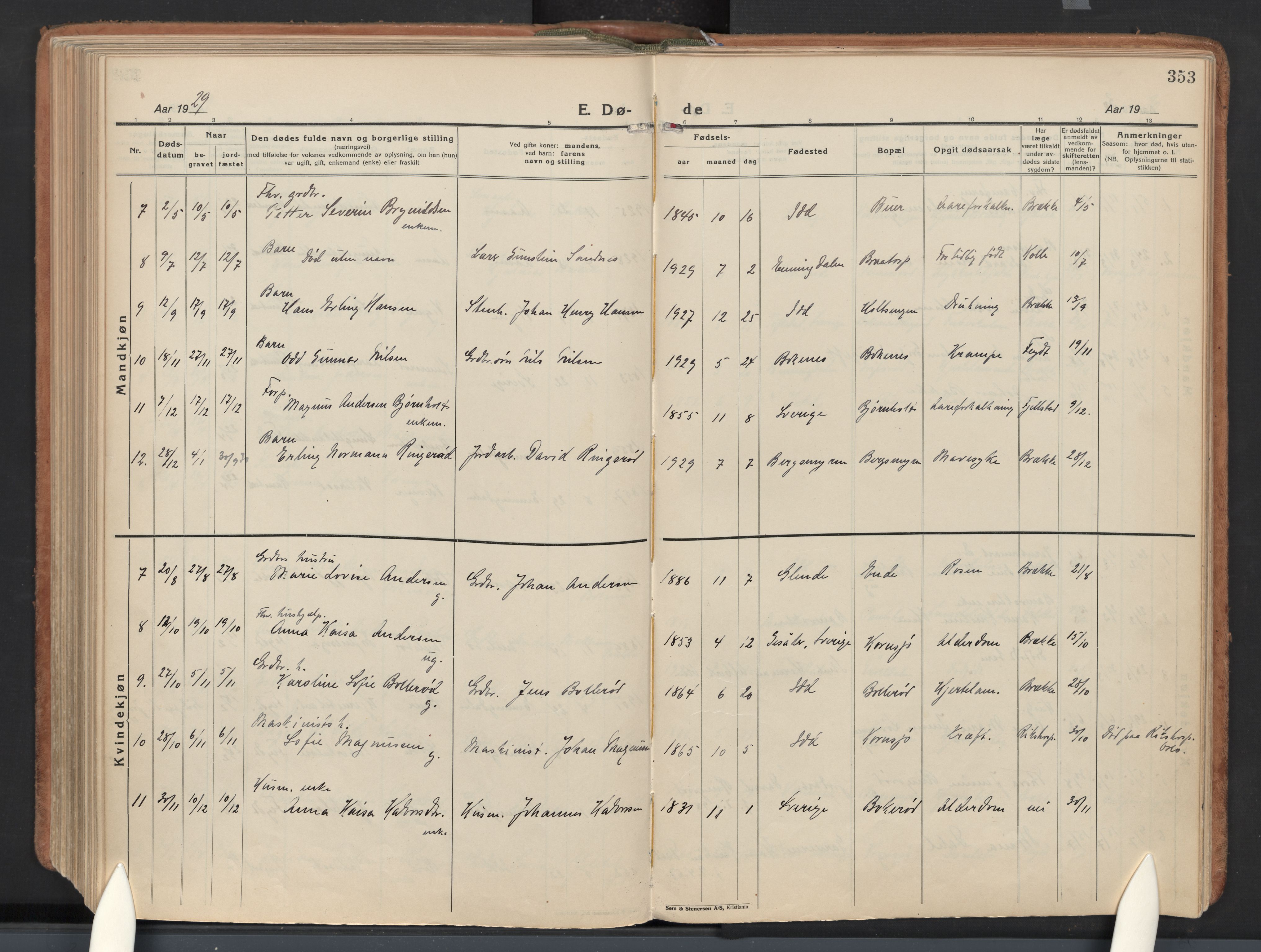 Idd prestekontor Kirkebøker, AV/SAO-A-10911/F/Fb/L0003: Parish register (official) no. II 3, 1923-1972, p. 353