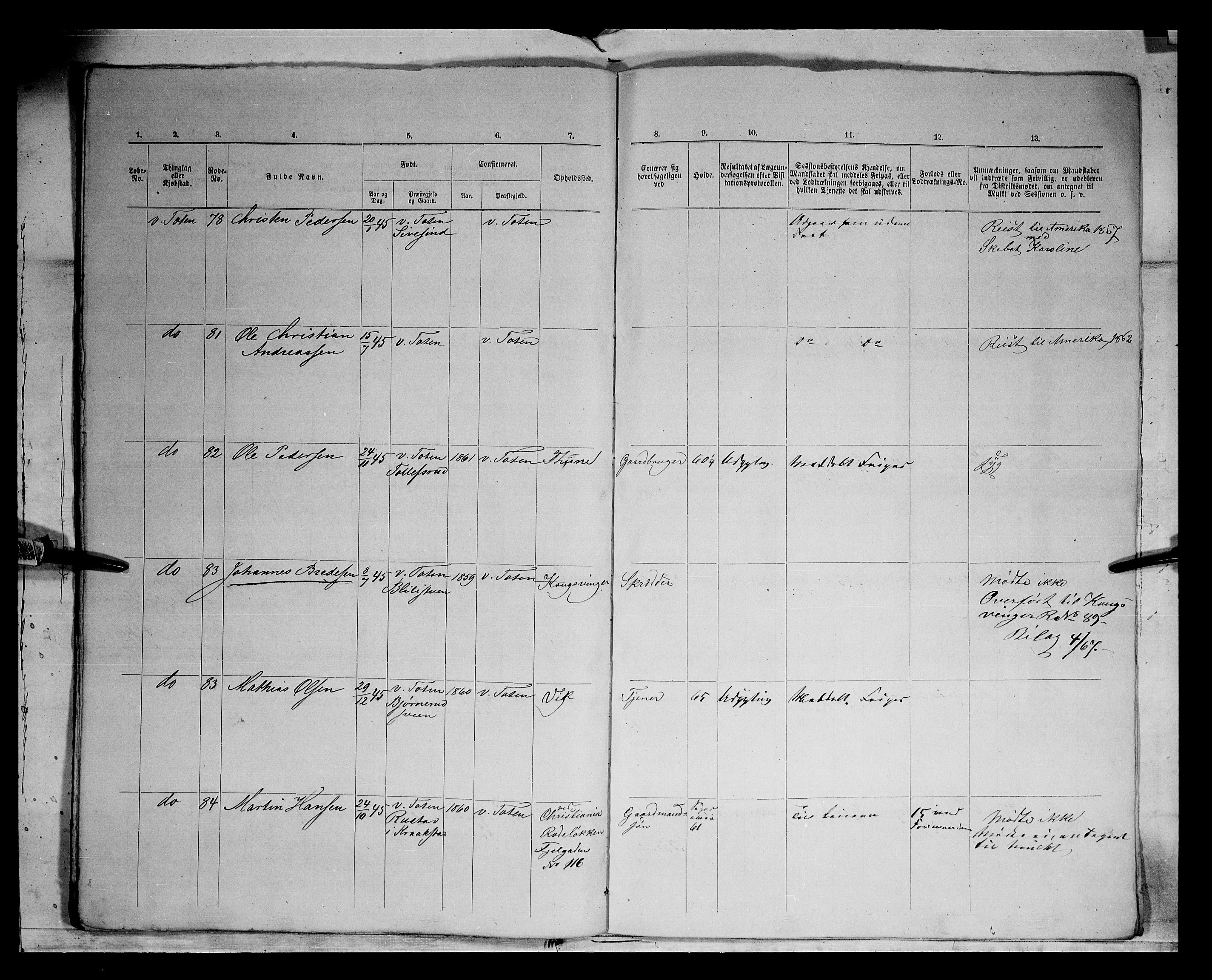 Fylkesmannen i Oppland, AV/SAH-FYO-002/1/K/Kg/L1167: Søndre og Nordre Land, Vestre Toten, 1860-1879, p. 7785