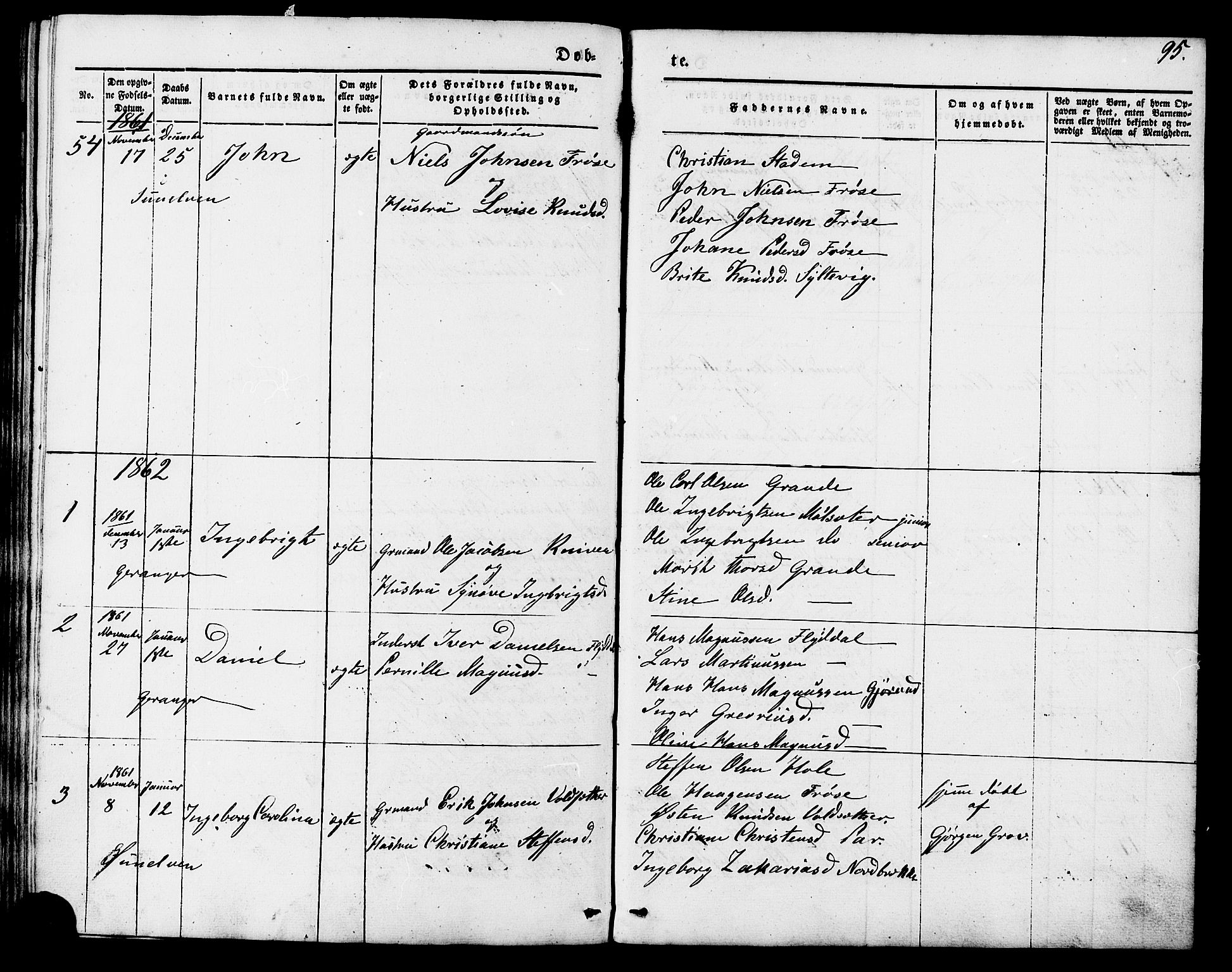 Ministerialprotokoller, klokkerbøker og fødselsregistre - Møre og Romsdal, SAT/A-1454/517/L0222: Parish register (official) no. 517A02, 1846-1862, p. 95