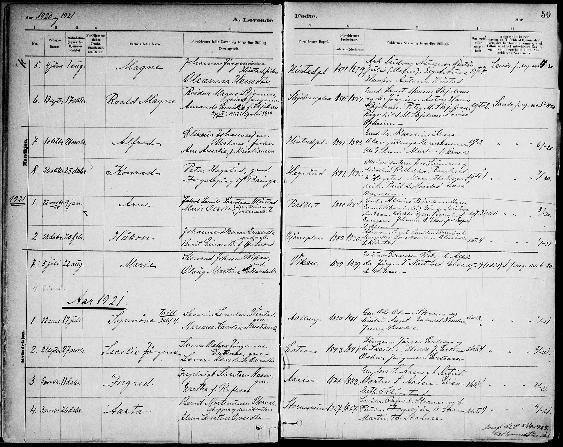 Ministerialprotokoller, klokkerbøker og fødselsregistre - Nord-Trøndelag, AV/SAT-A-1458/732/L0316: Parish register (official) no. 732A01, 1879-1921, p. 50