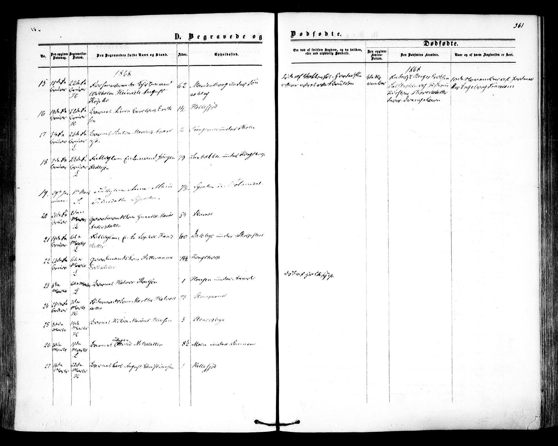 Høland prestekontor Kirkebøker, AV/SAO-A-10346a/F/Fa/L0011: Parish register (official) no. I 11, 1862-1869, p. 361