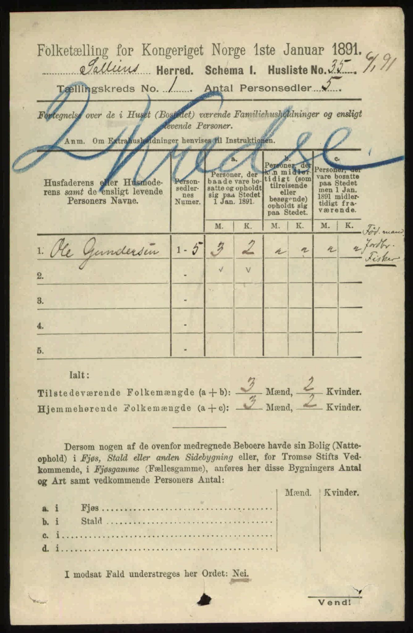 RA, 1891 census for 0431 Sollia, 1891, p. 88