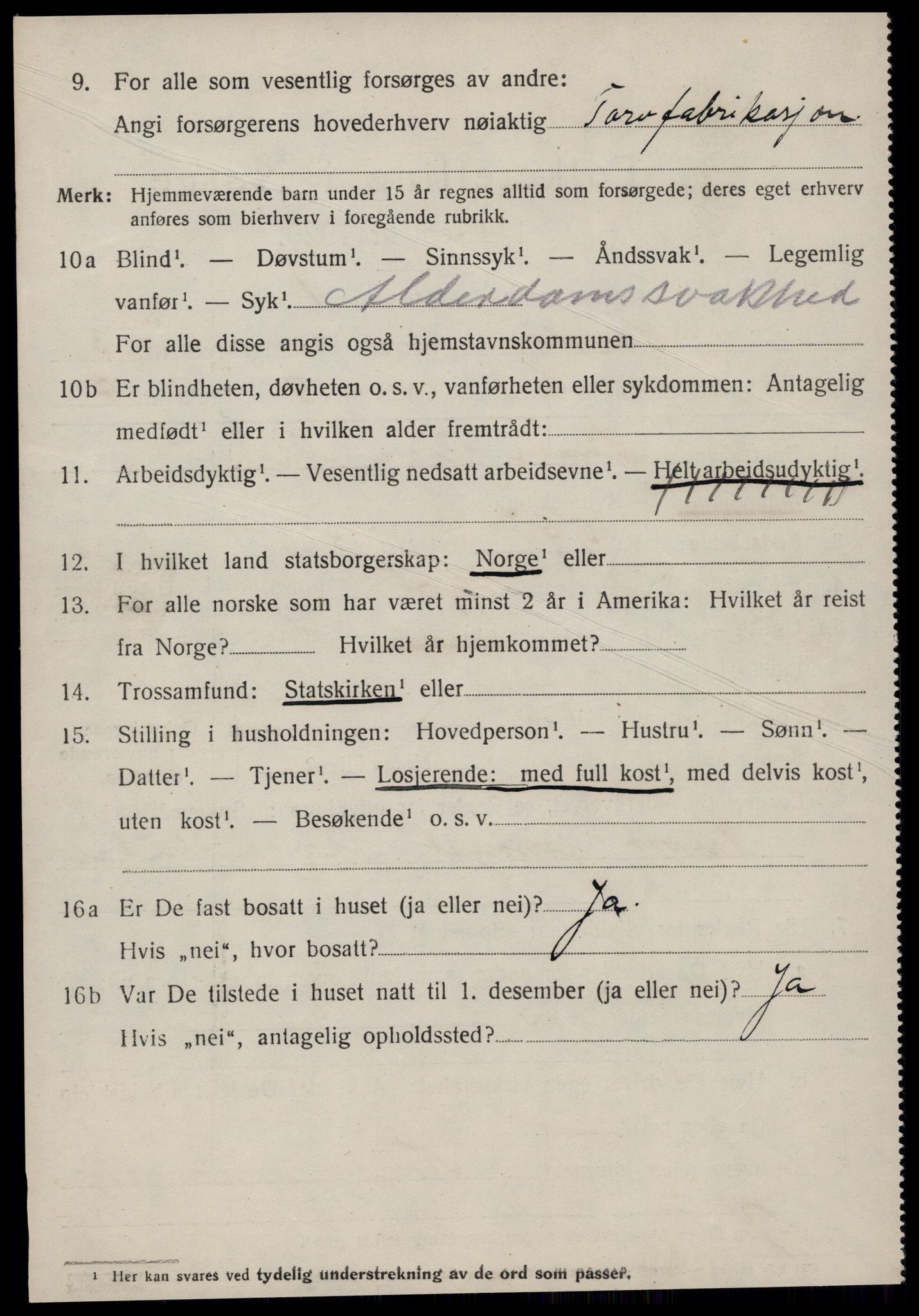 SAT, 1920 census for Sandøy, 1920, p. 1063