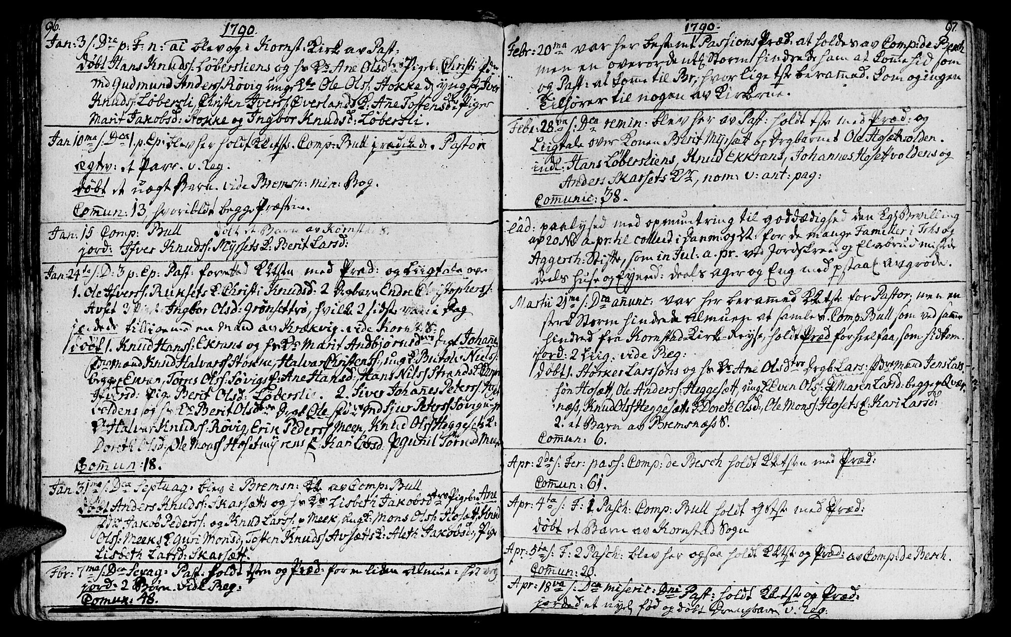 Ministerialprotokoller, klokkerbøker og fødselsregistre - Møre og Romsdal, AV/SAT-A-1454/568/L0799: Parish register (official) no. 568A08, 1780-1819, p. 96-97