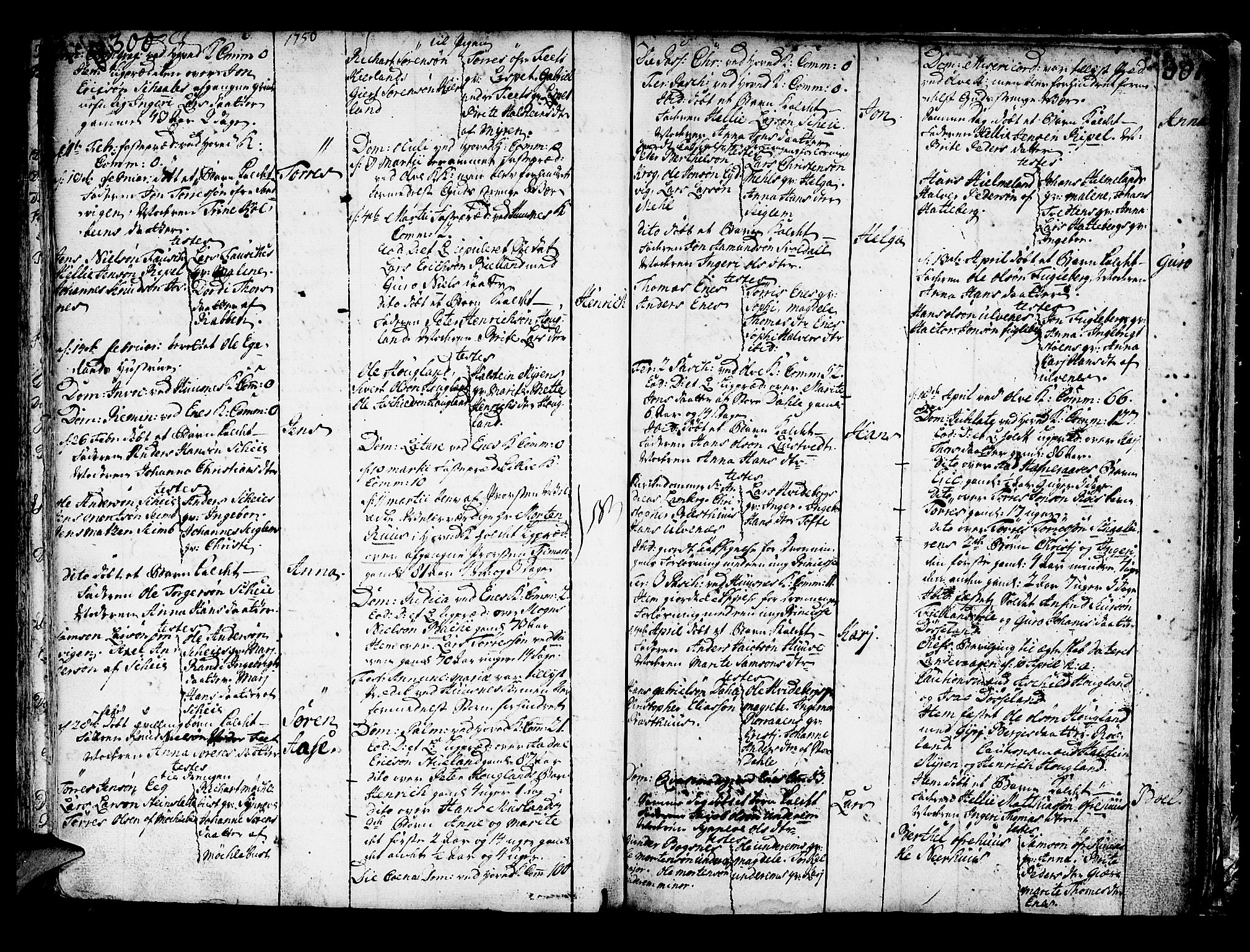 Kvinnherad sokneprestembete, AV/SAB-A-76401/H/Haa: Parish register (official) no. A 2, 1710-1753, p. 300-301