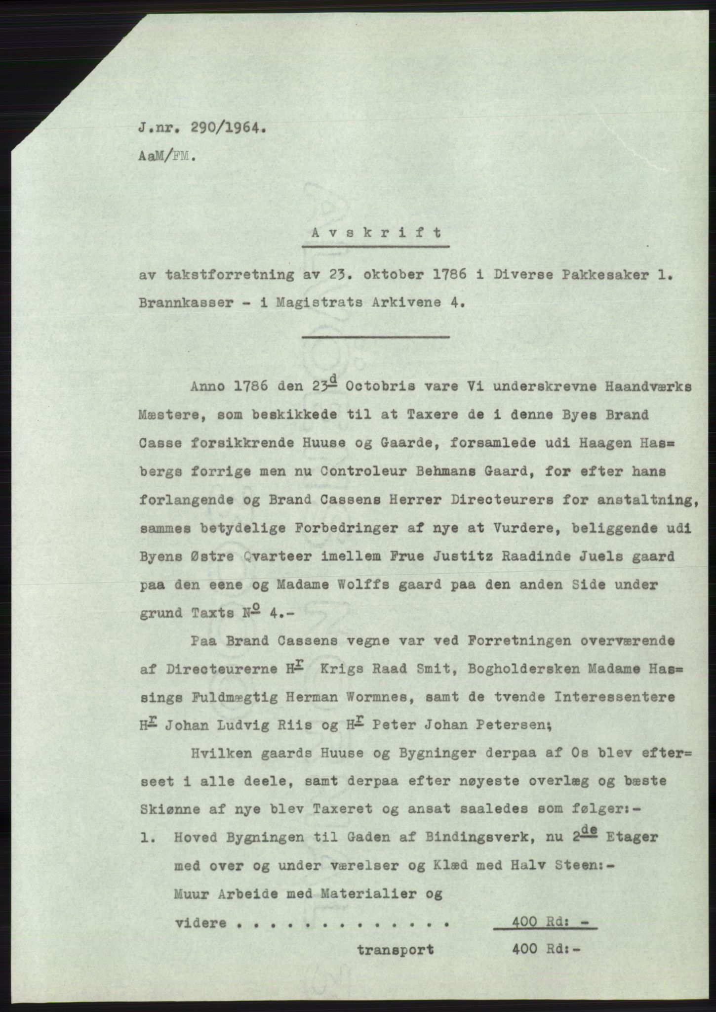 Statsarkivet i Oslo, SAO/A-10621/Z/Zd/L0019: Avskrifter, j.nr 4-893/1964, 1964, p. 128