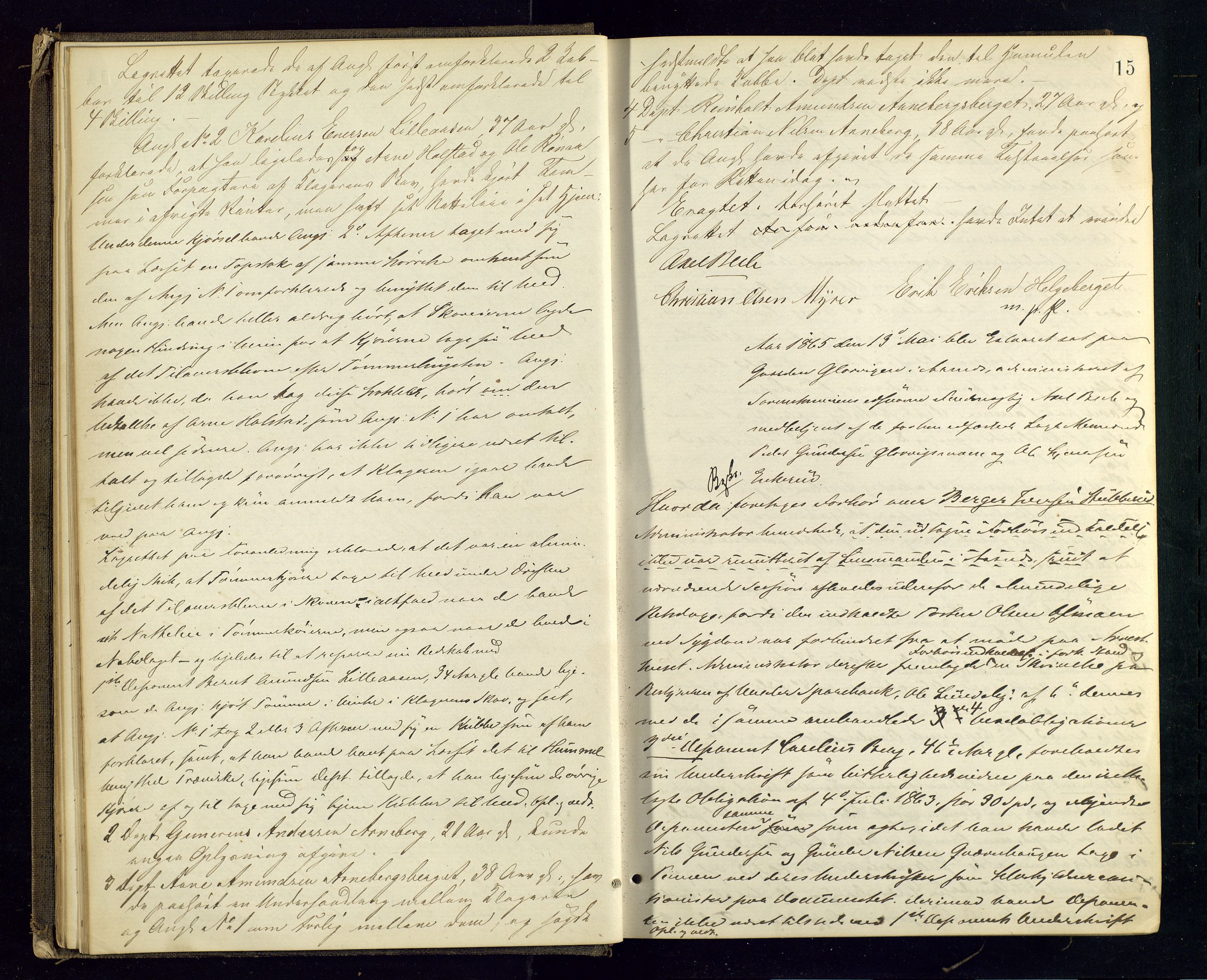 Solør tingrett, AV/SAH-TING-008/G/Gc/Gca/L0012: Ekstrarettsprotokoll, 1864-1869, p. 15