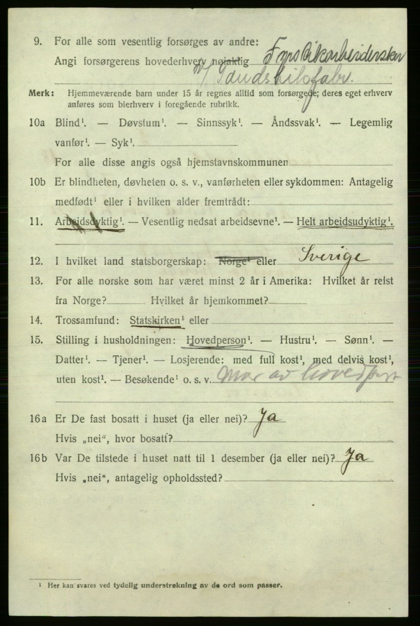 SAO, 1920 census for Fredrikshald, 1920, p. 27646