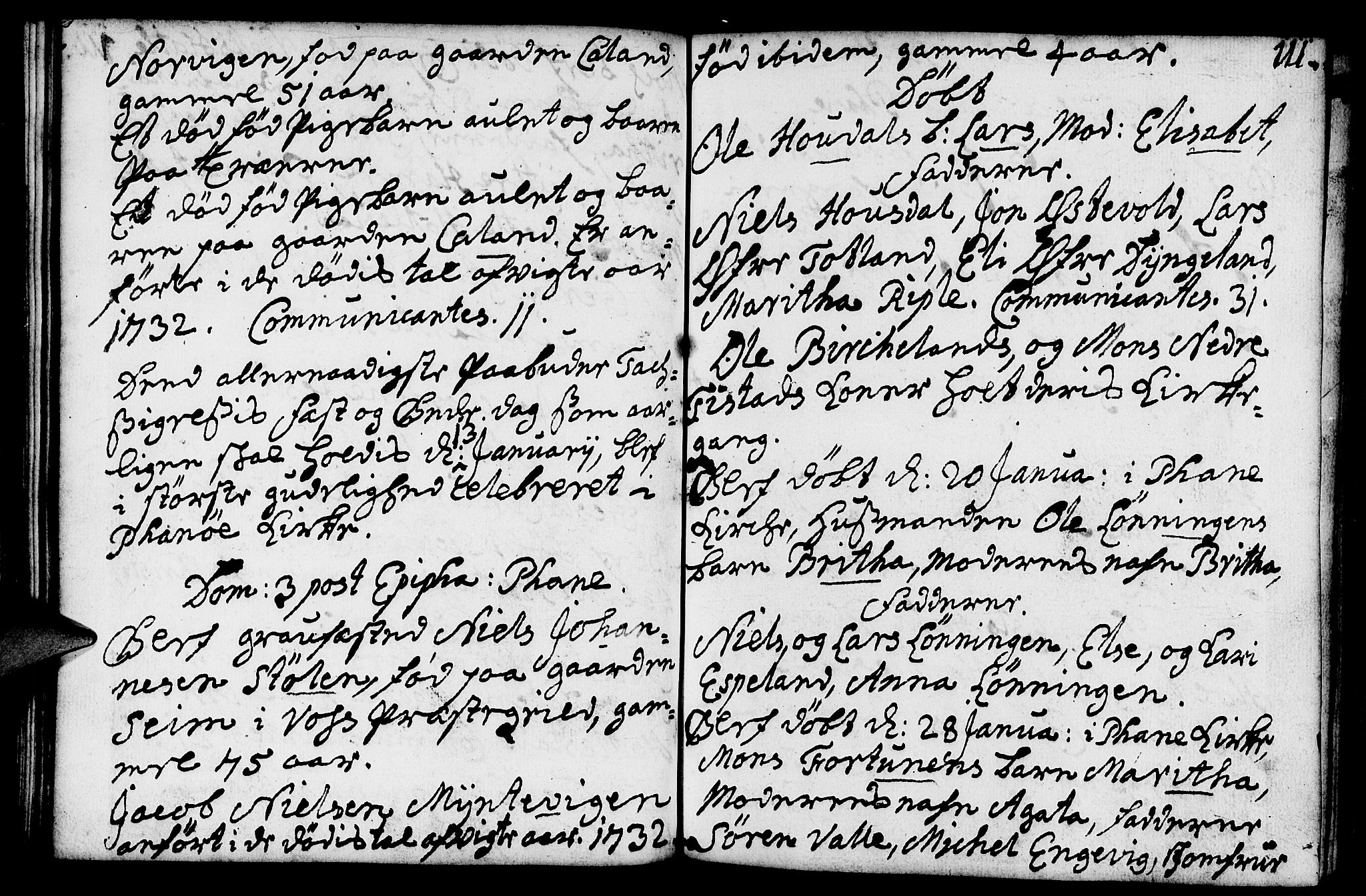 Fana Sokneprestembete, AV/SAB-A-75101/H/Haa/Haaa/L0002: Parish register (official) no. A 2, 1719-1735, p. 111