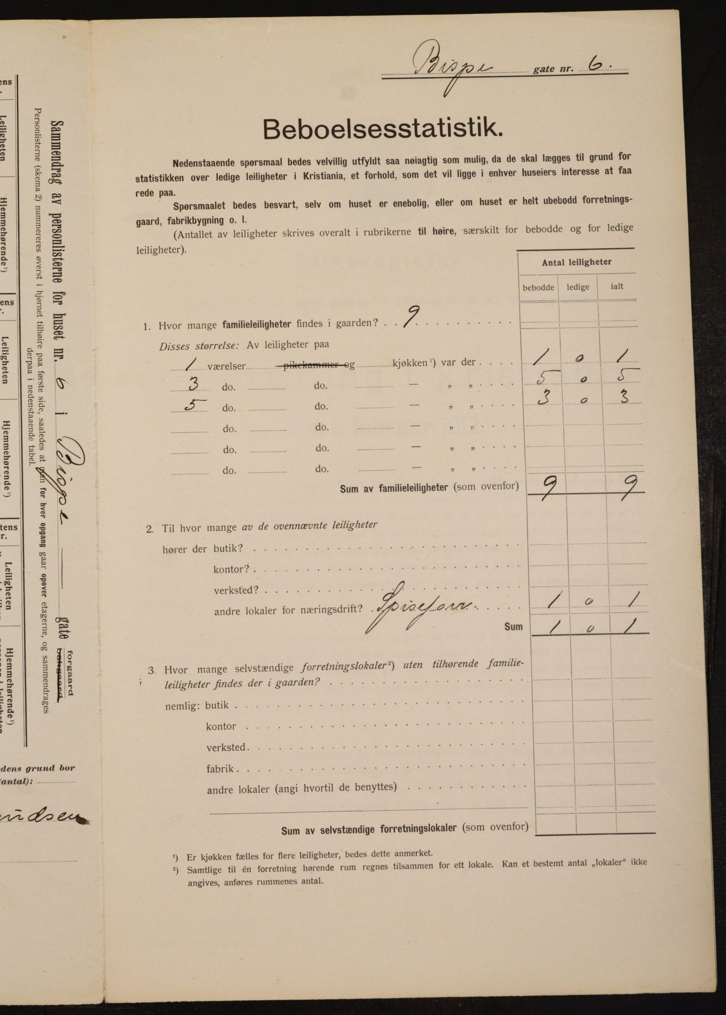 OBA, Municipal Census 1912 for Kristiania, 1912, p. 5237