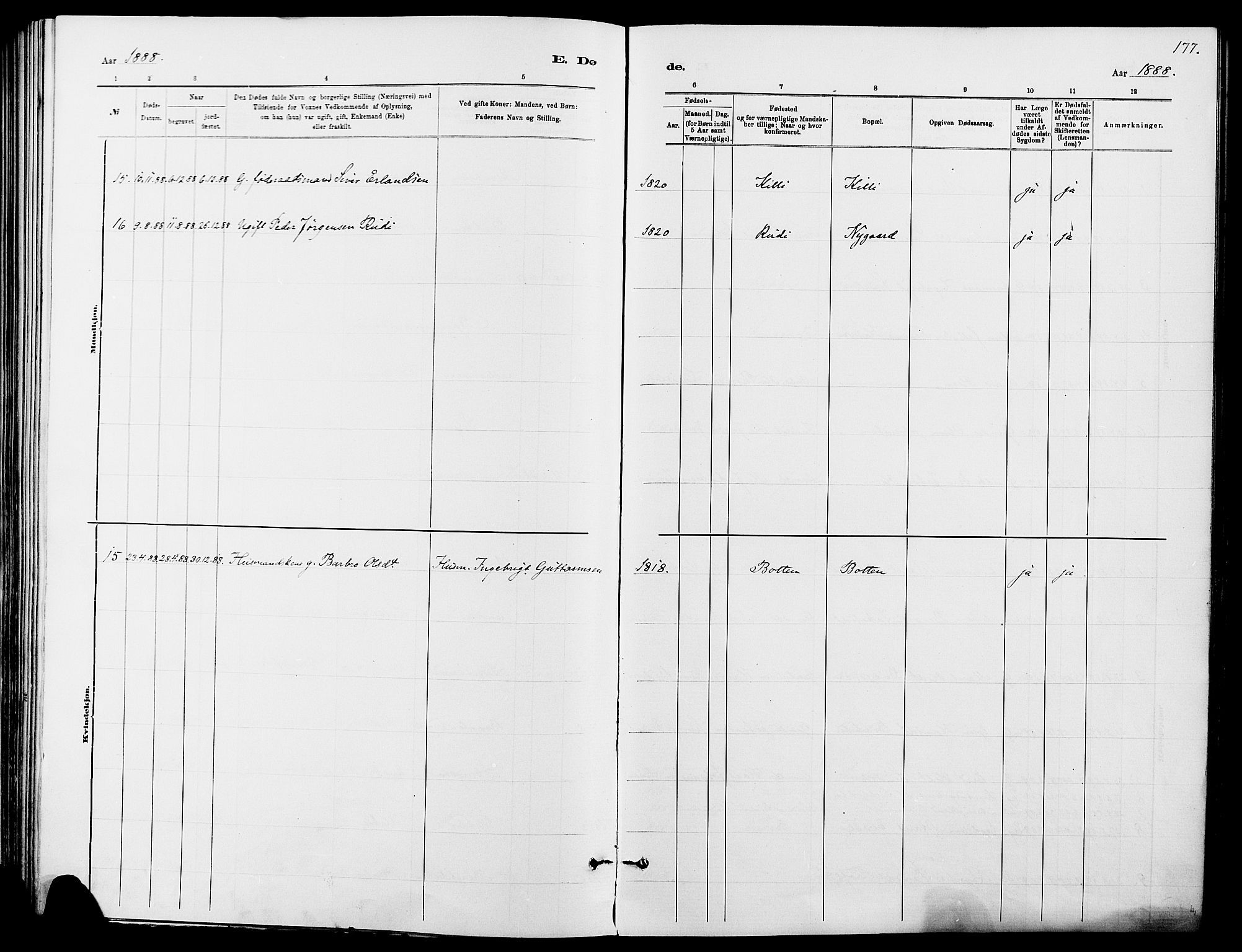 Dovre prestekontor, SAH/PREST-066/H/Ha/Haa/L0002: Parish register (official) no. 2, 1879-1890, p. 177
